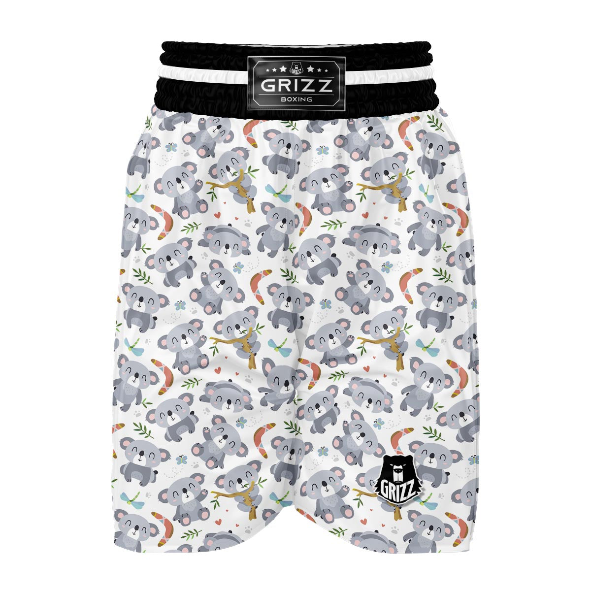 Print Pattern Koala Boxing Shorts-grizzshop