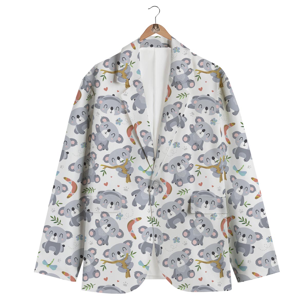 Print Pattern Koala Men's Blazer-grizzshop