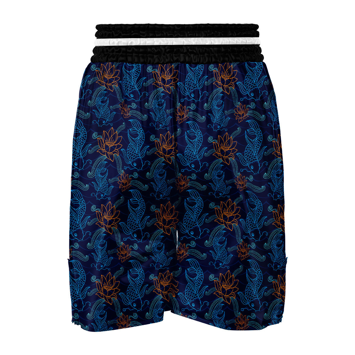 Print Pattern Koi Fish Boxing Shorts-grizzshop