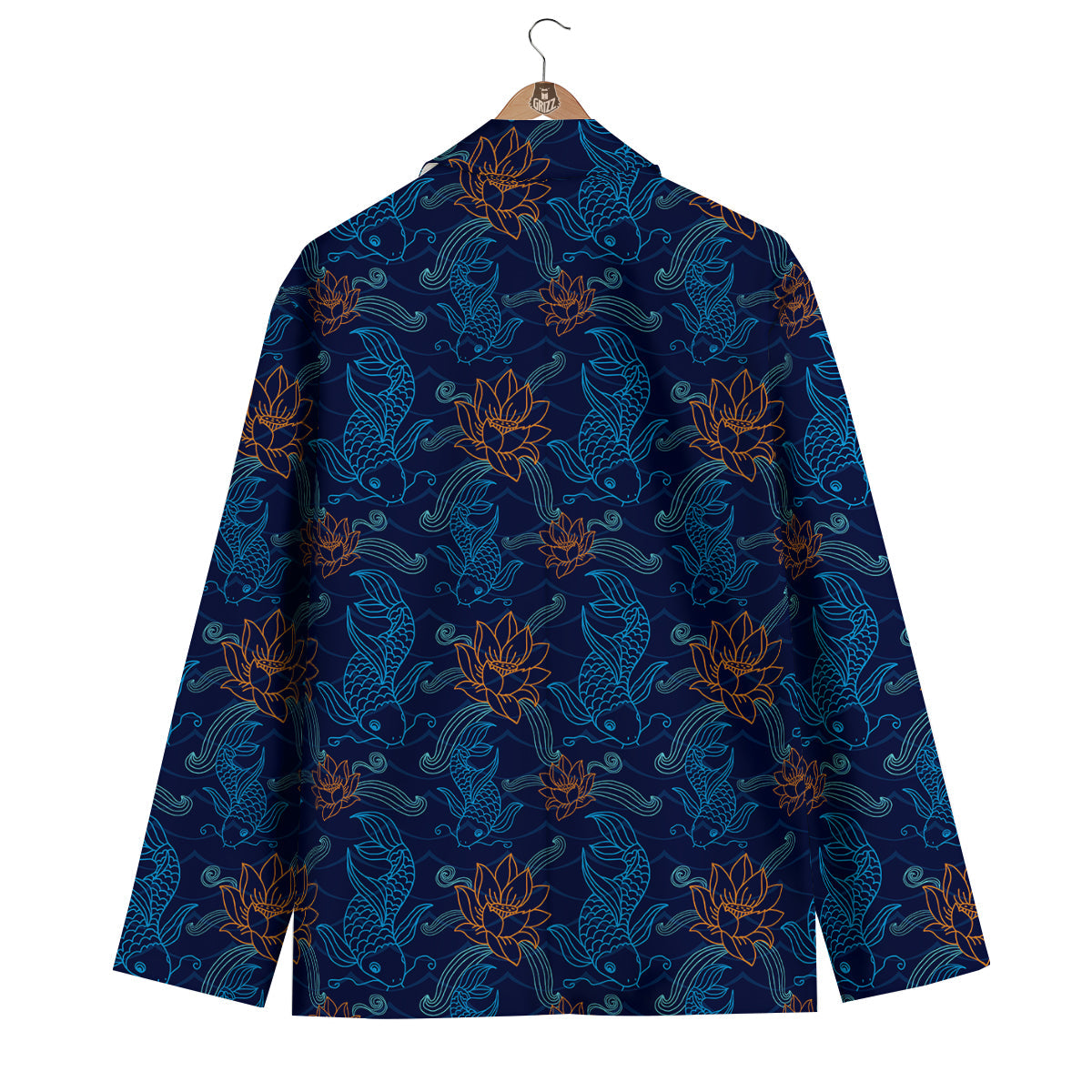 Print Pattern Koi Fish Men's Blazer-grizzshop