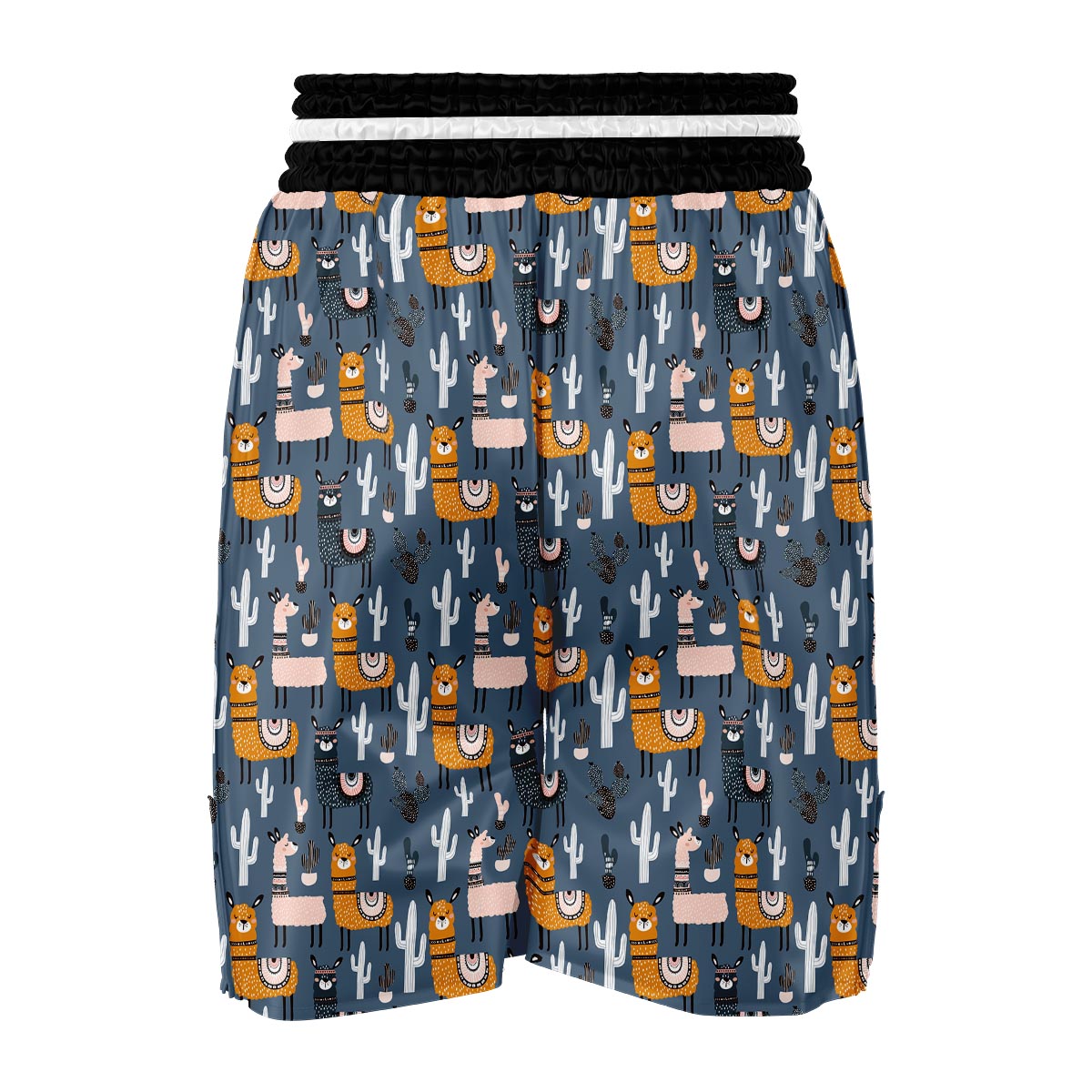 Print Pattern Llama Cactus Boxing Shorts-grizzshop