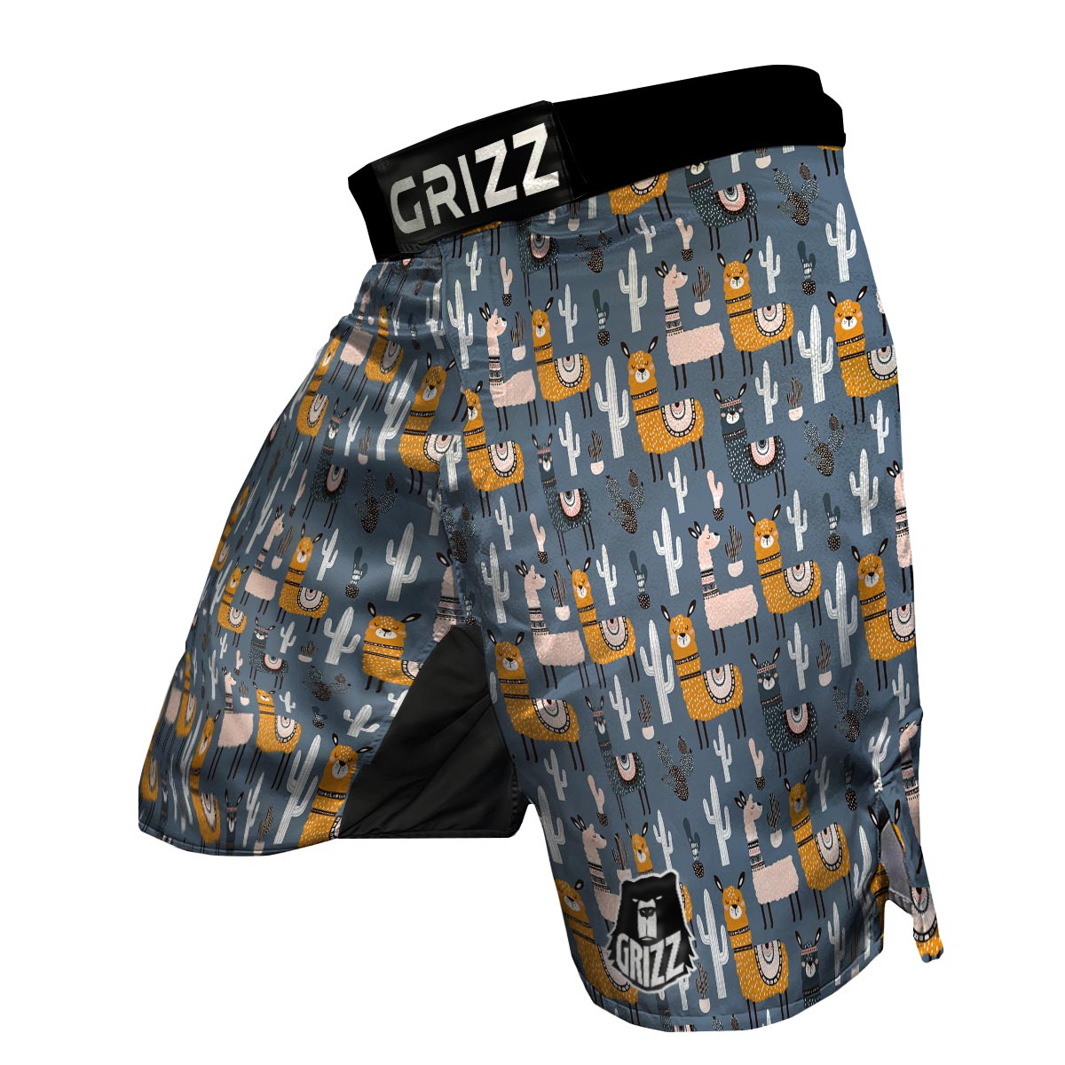 Print Pattern Llama Cactus MMA Shorts-grizzshop