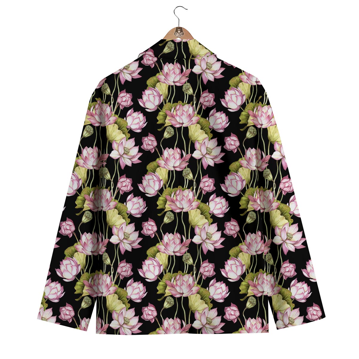 Print Pattern Lotus Men's Blazer-grizzshop