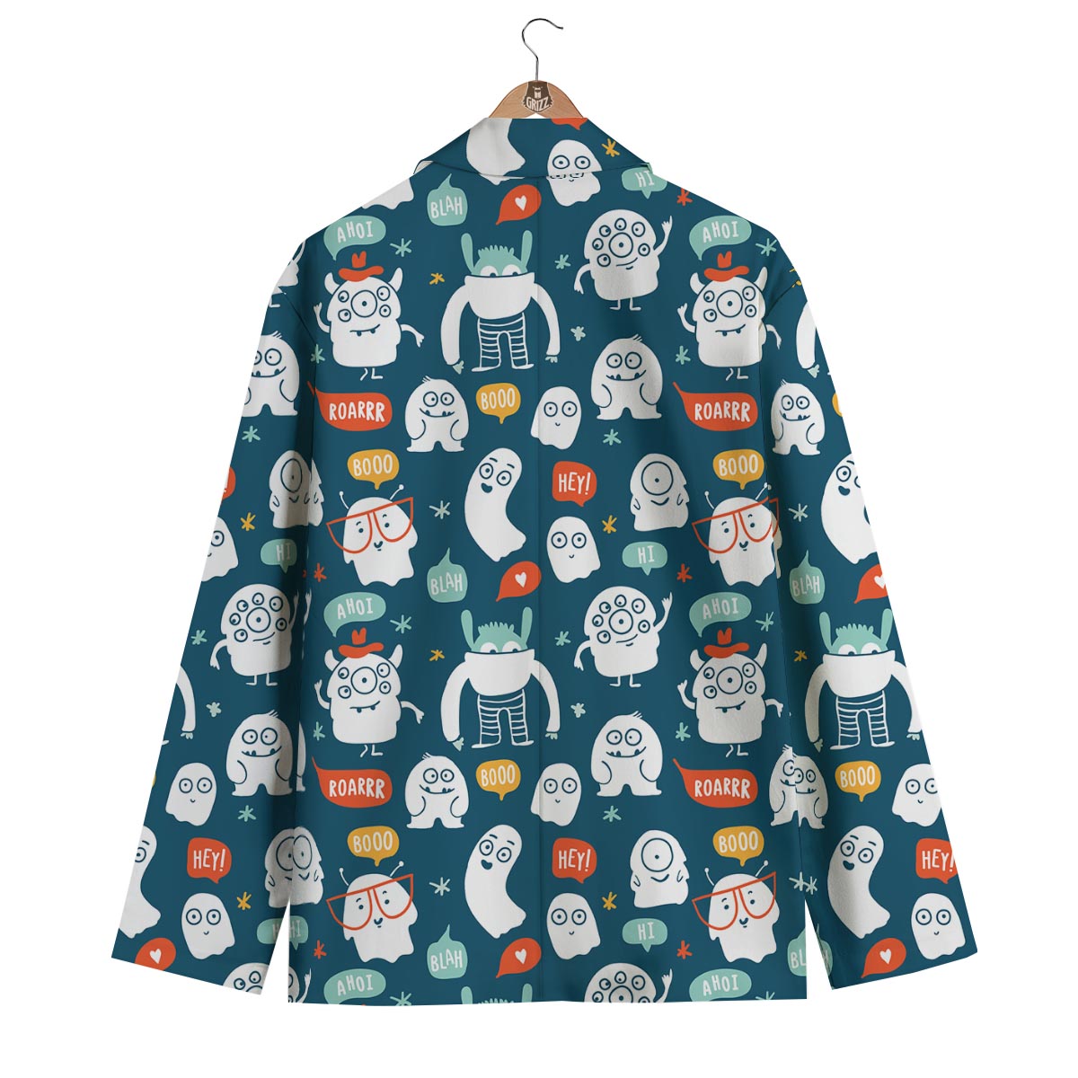 Print Pattern Monster Men's Blazer-grizzshop