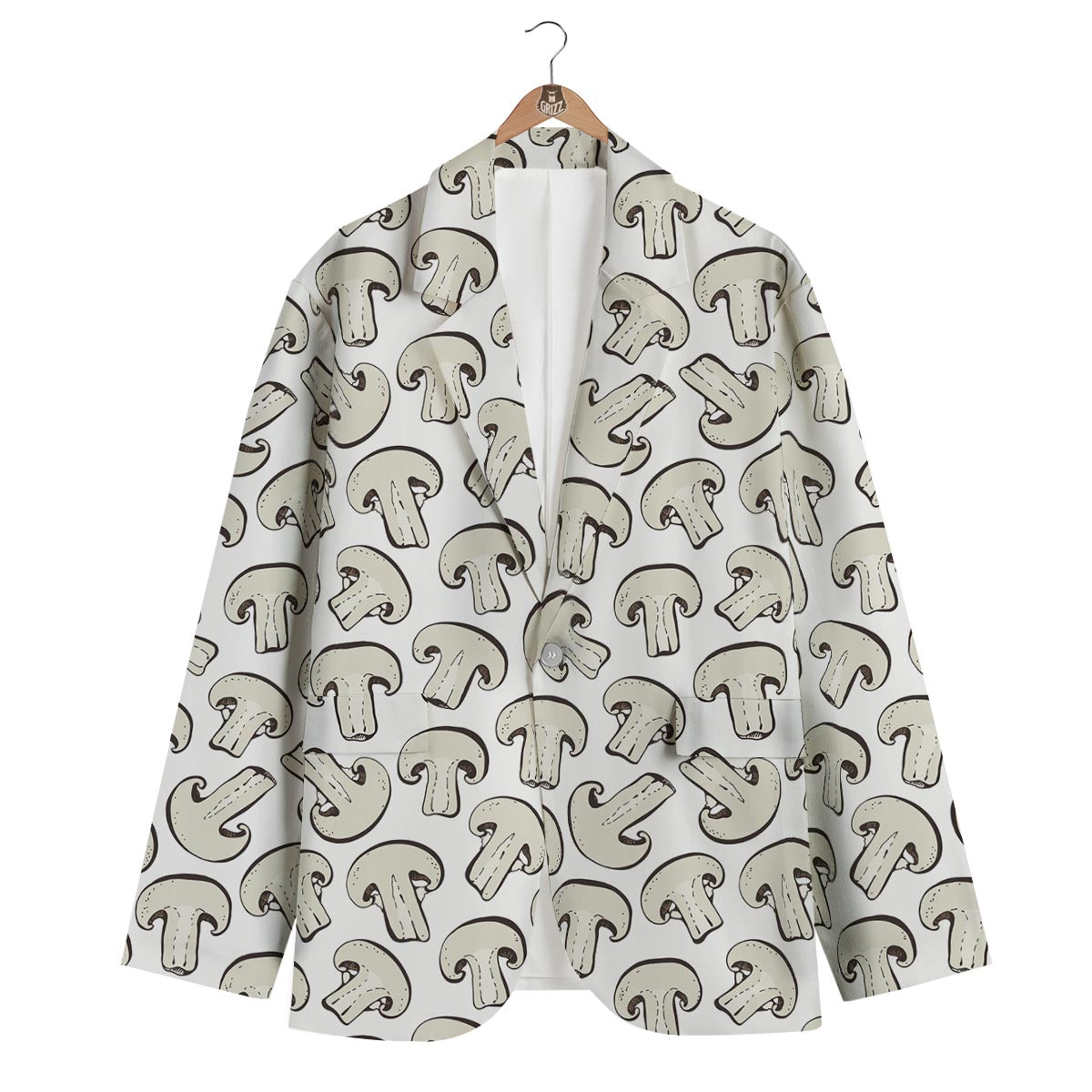 Print Pattern Mushroom Men's Blazer-grizzshop