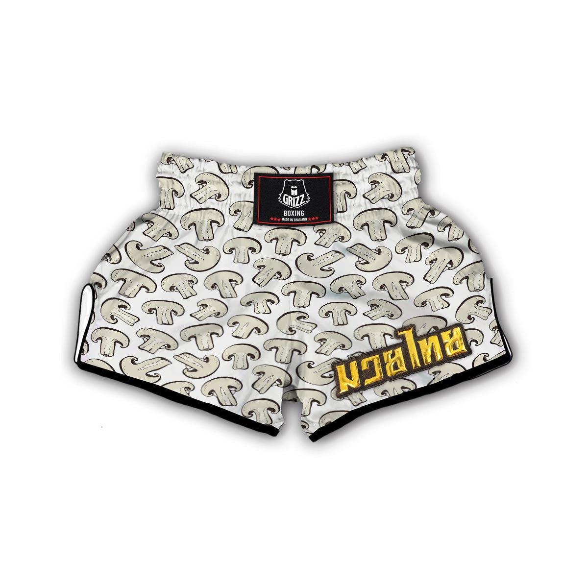 Print Pattern Mushroom Muay Thai Boxing Shorts-grizzshop