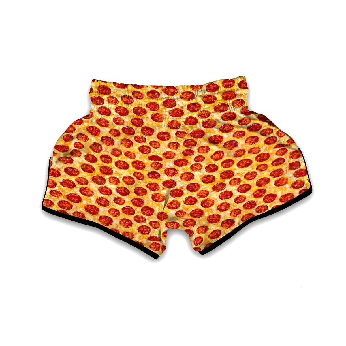 Print Pattern Pizza Muay Thai Boxing Shorts-grizzshop