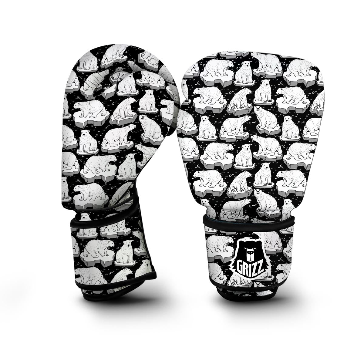 Print Pattern Polar Bear Boxing Gloves-grizzshop