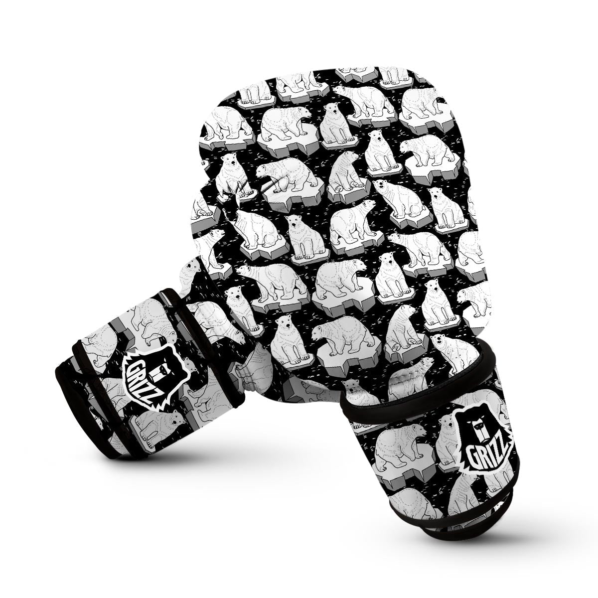 Print Pattern Polar Bear Boxing Gloves-grizzshop