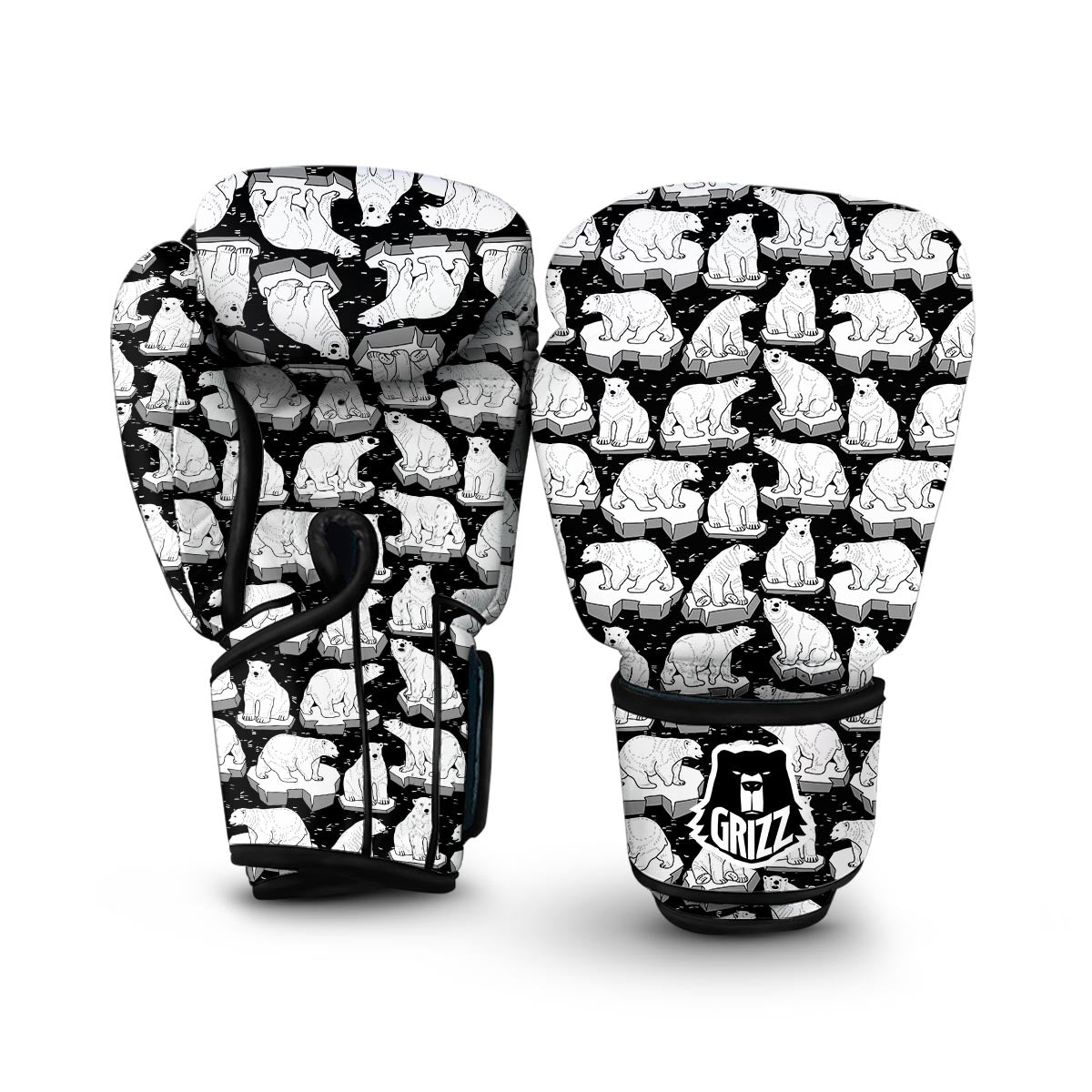 Print Pattern Polar Bear Boxing Gloves-grizzshop