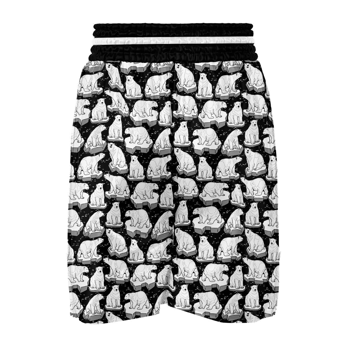 Print Pattern Polar Bear Boxing Shorts-grizzshop