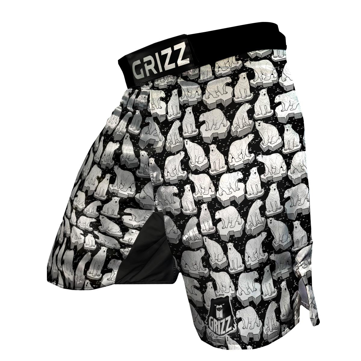 Print Pattern Polar Bear MMA Shorts-grizzshop