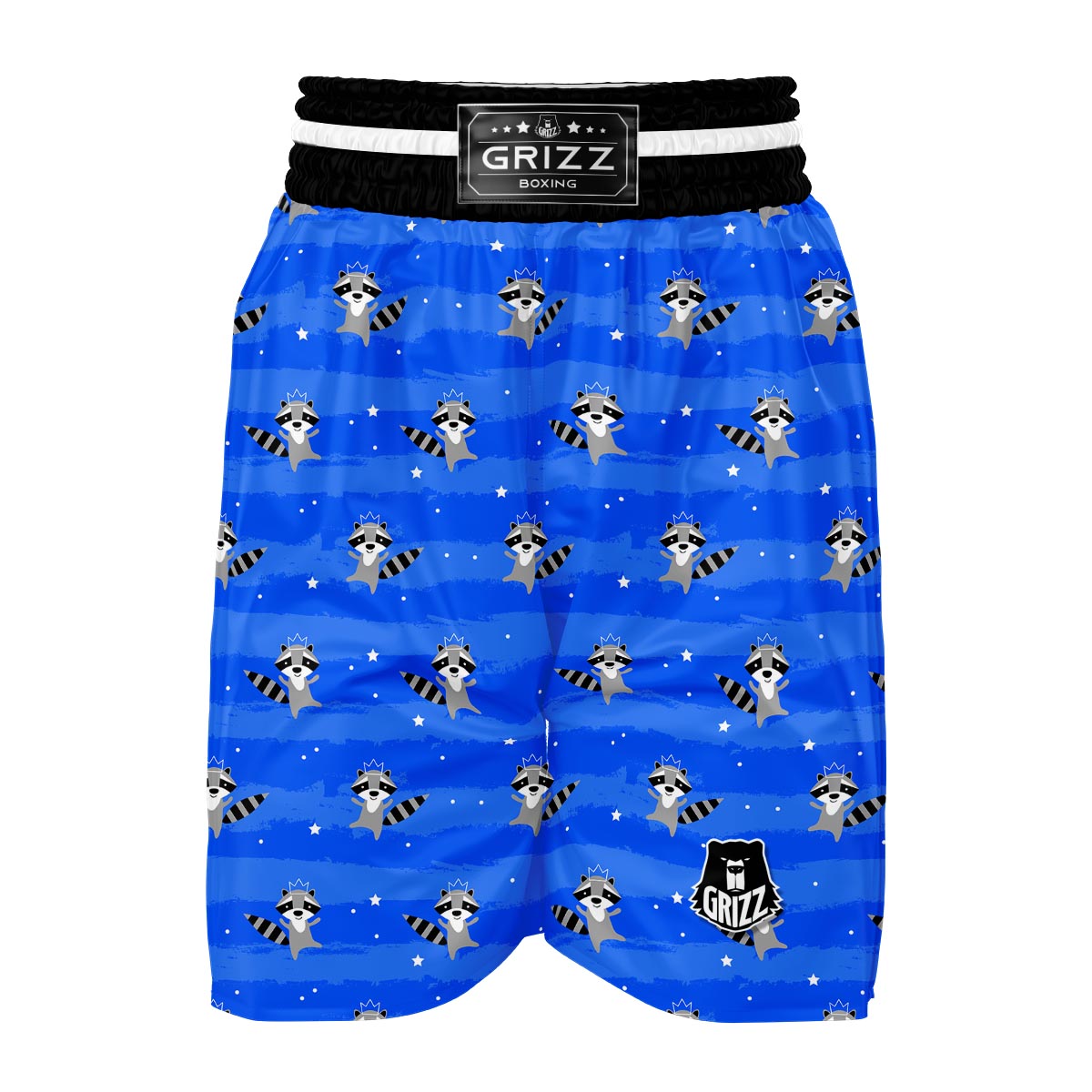 Print Pattern Raccoon Boxing Shorts-grizzshop