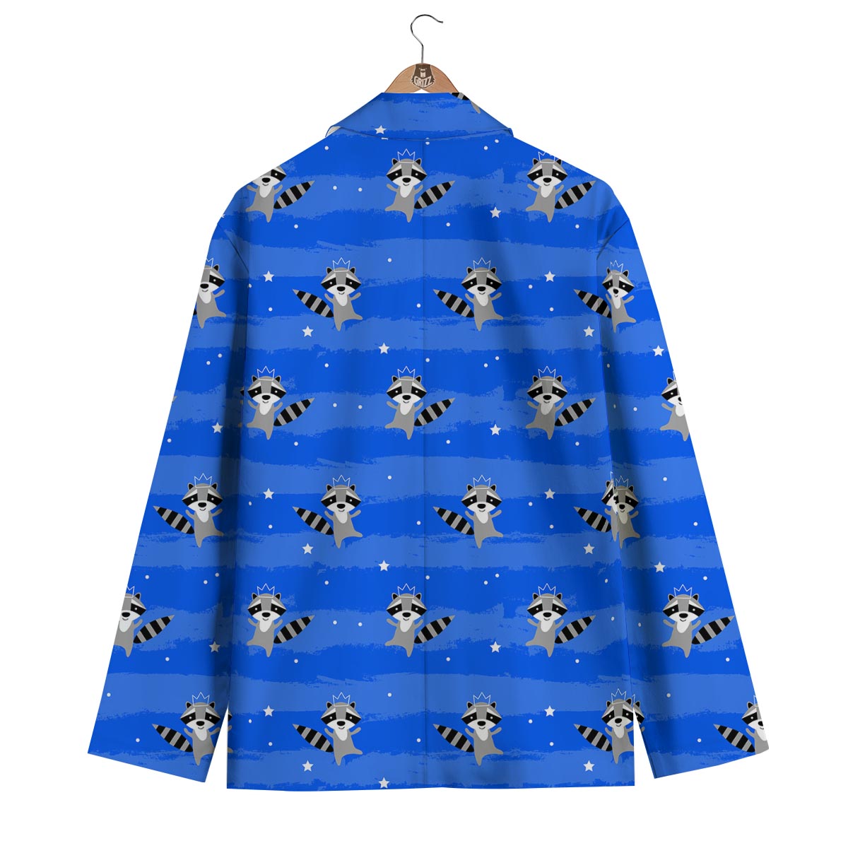 Print Pattern Raccoon Men's Blazer-grizzshop