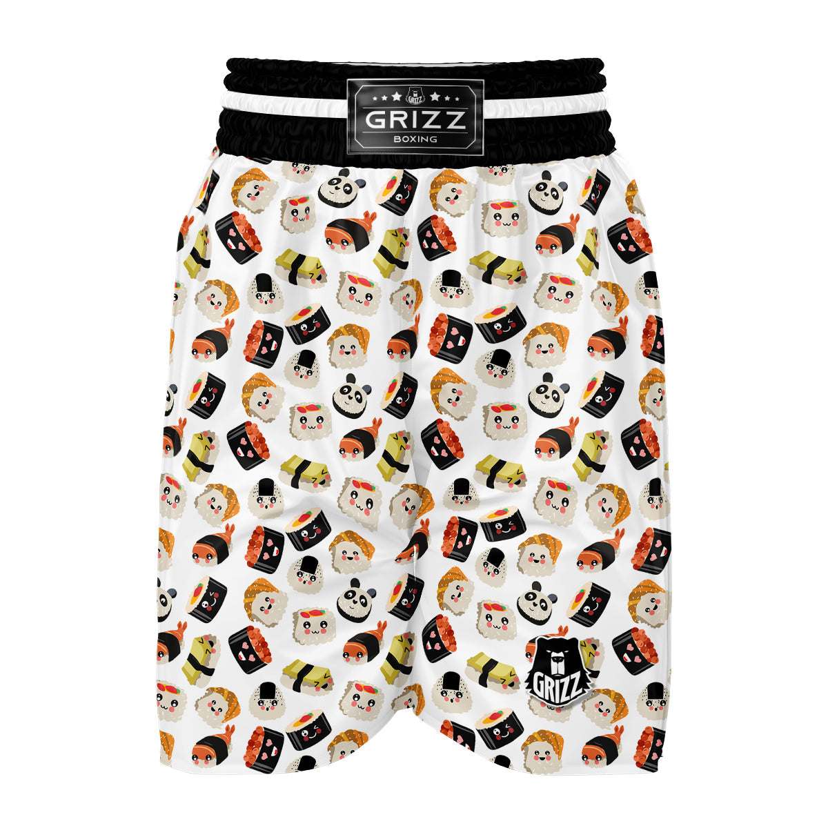 Print Pattern Sushi Boxing Shorts-grizzshop