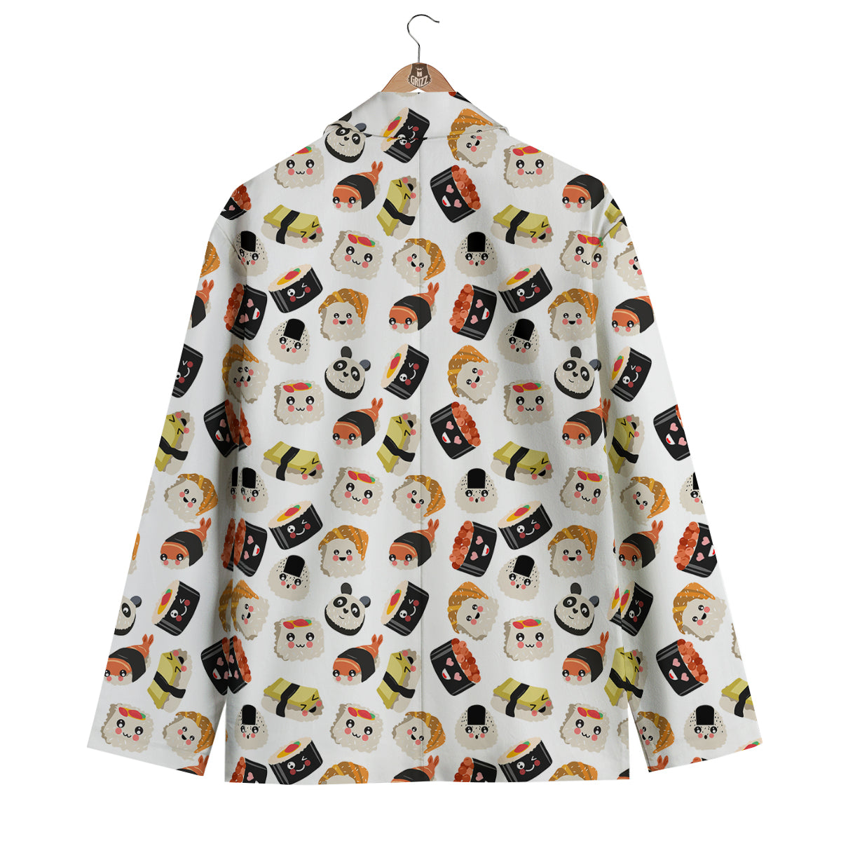 Print Pattern Sushi Men's Blazer-grizzshop