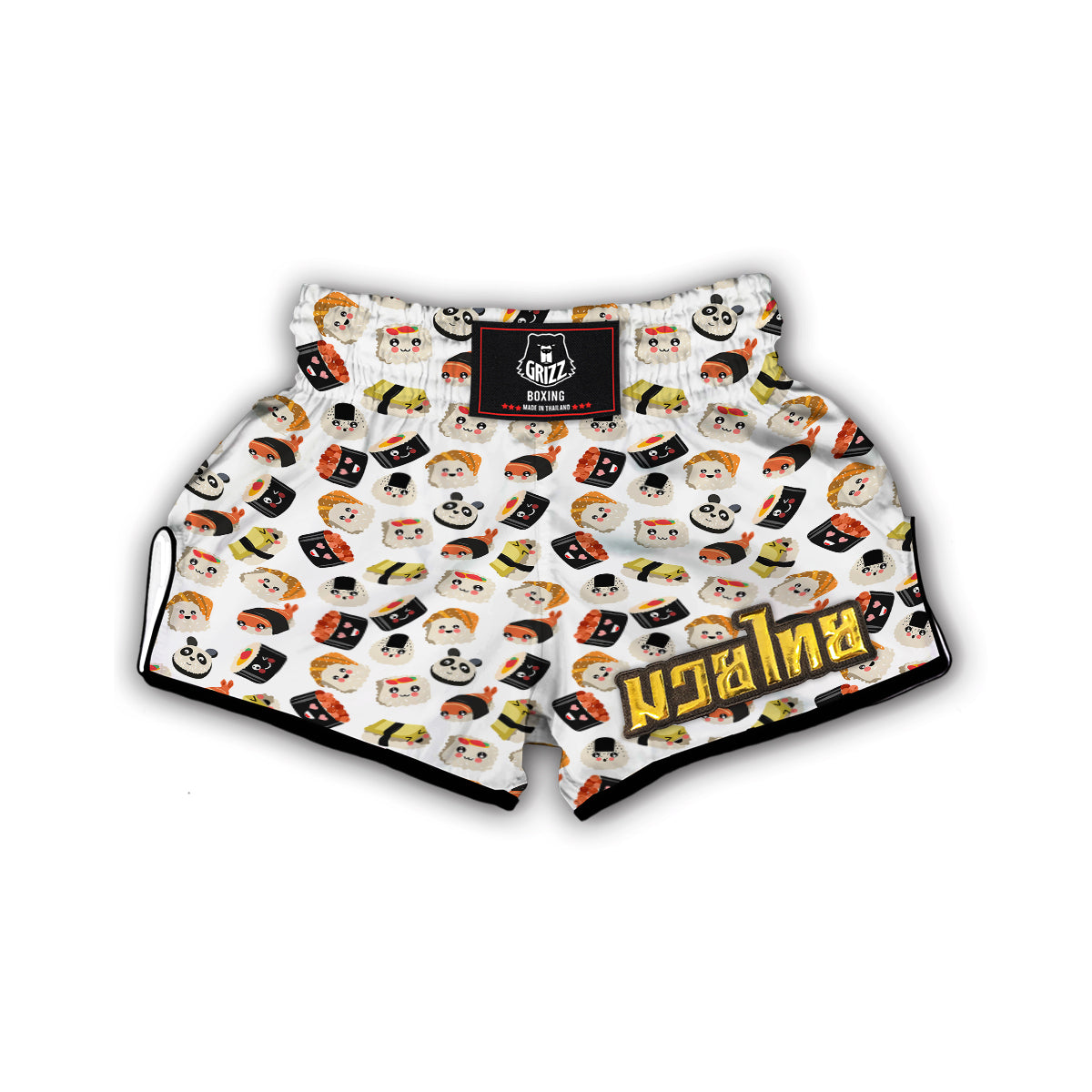 Print Pattern Sushi Muay Thai Boxing Shorts-grizzshop