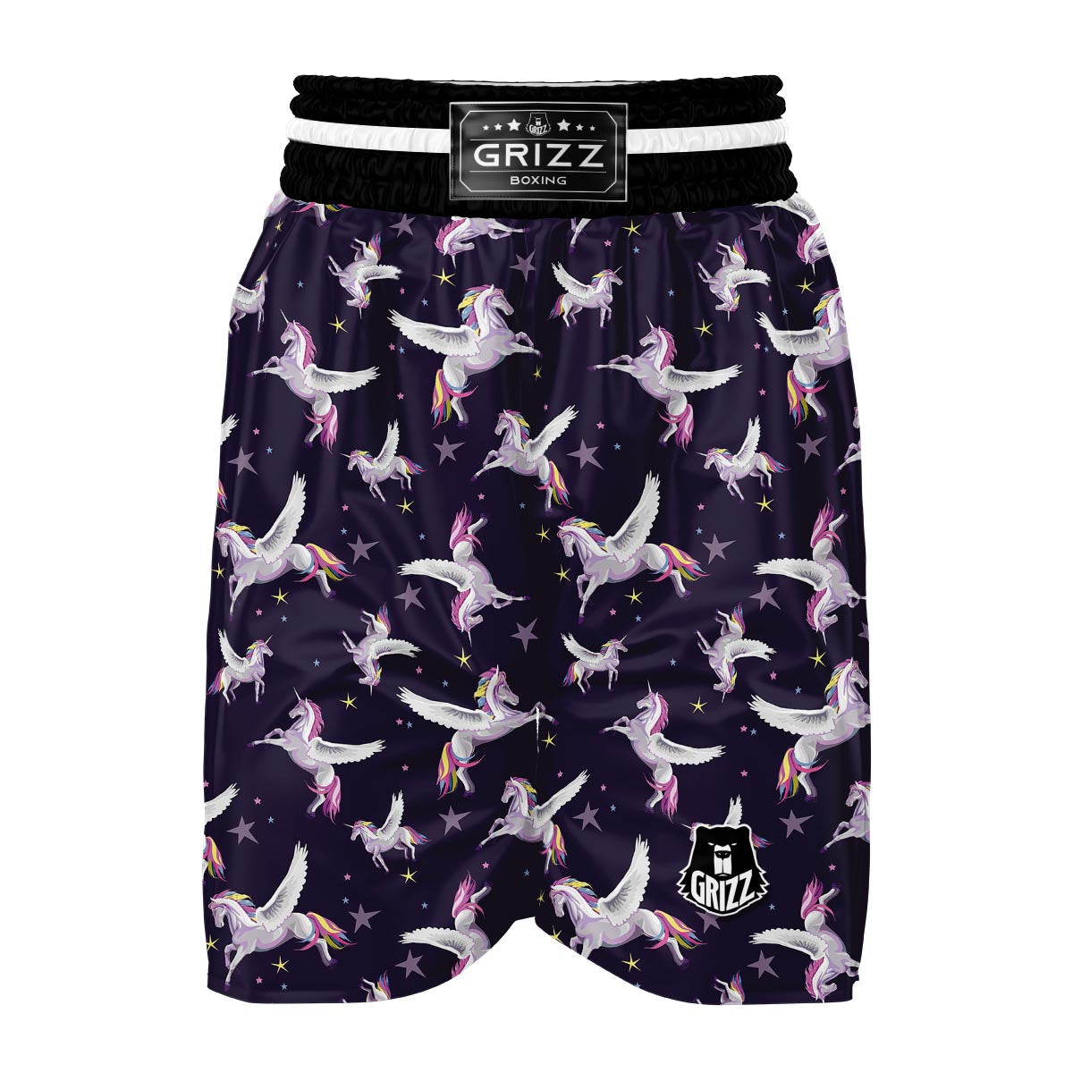 Print Pattern Unicorn Boxing Shorts-grizzshop