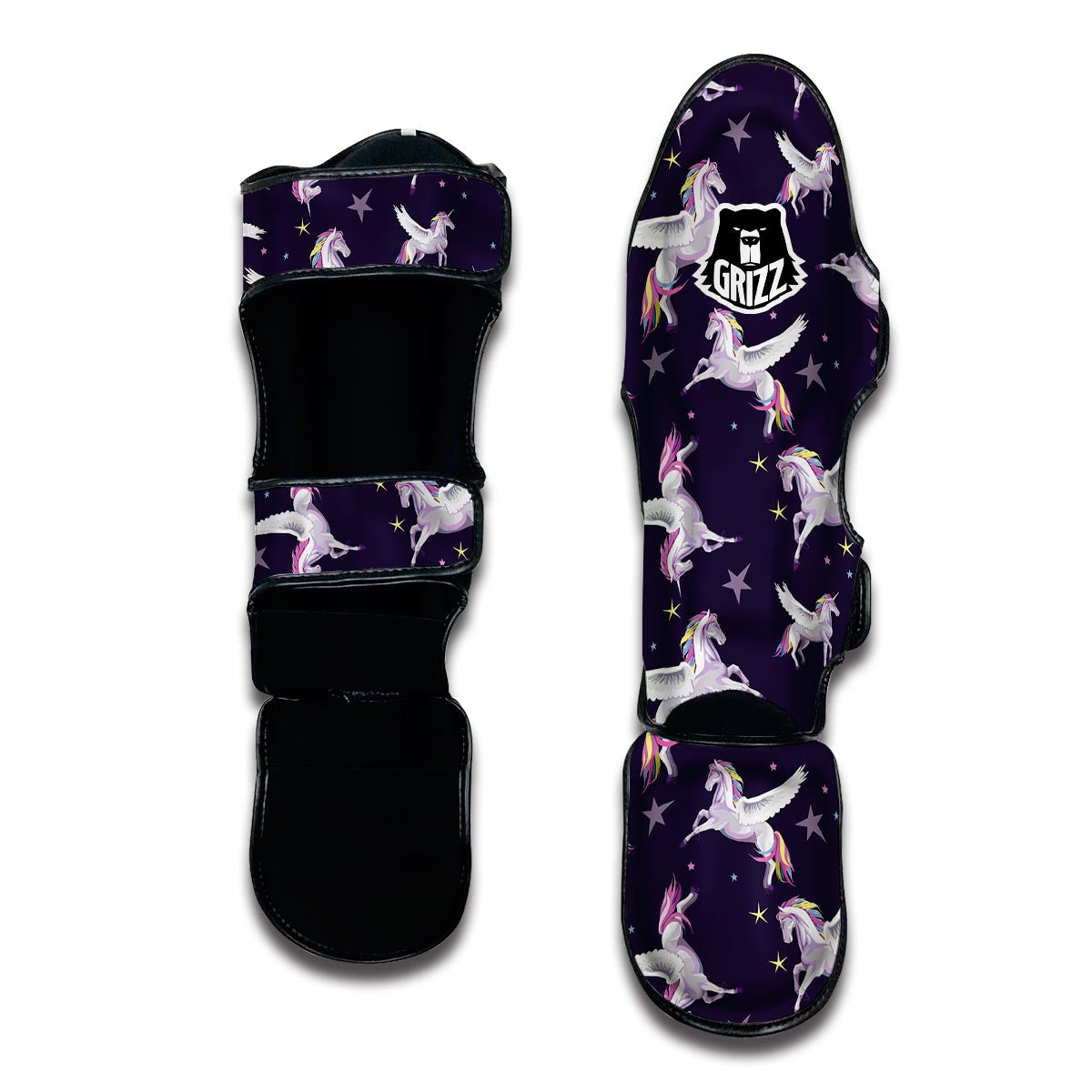 Print Pattern Unicorn Muay Thai Shin Guards-grizzshop