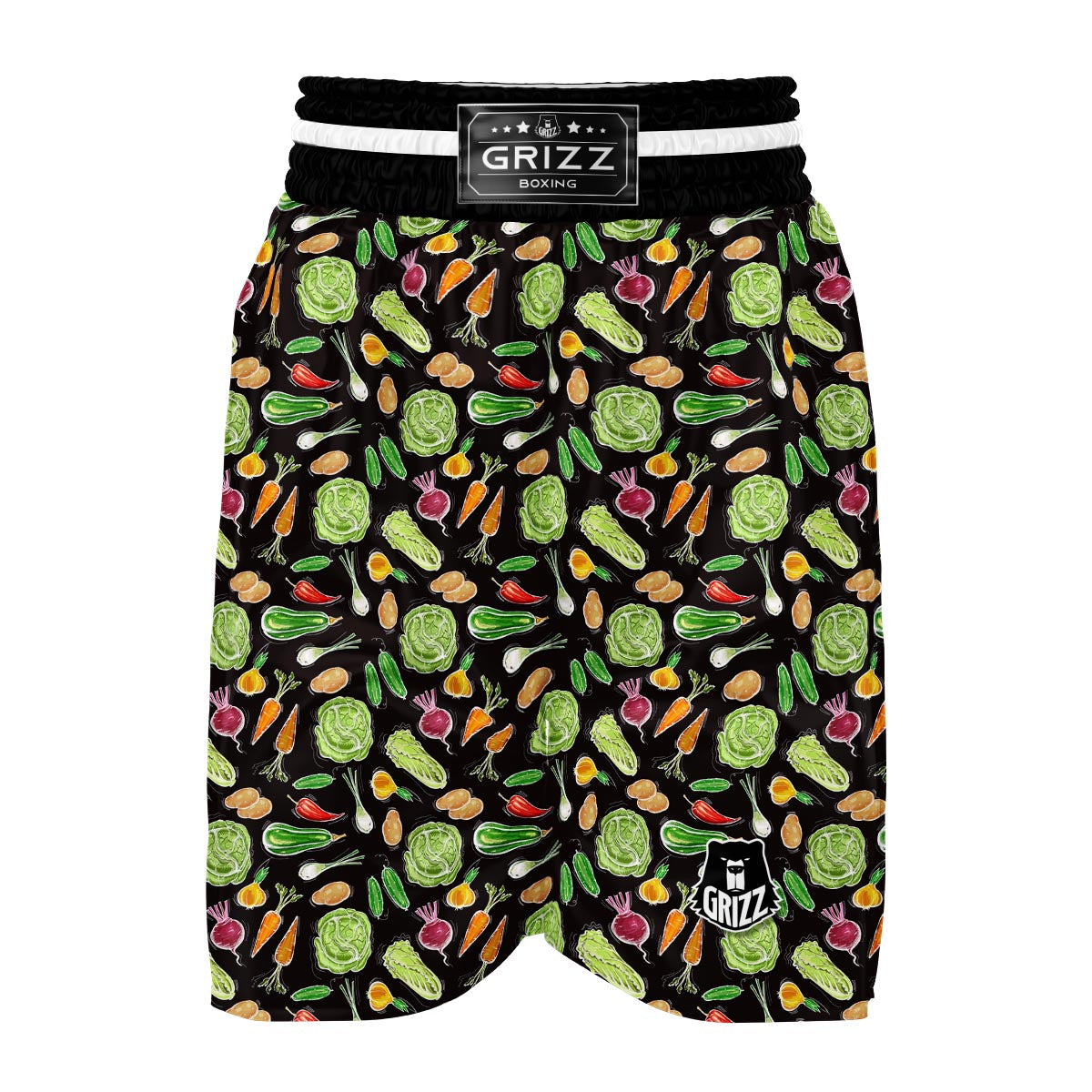 Print Pattern Vegan Boxing Shorts-grizzshop