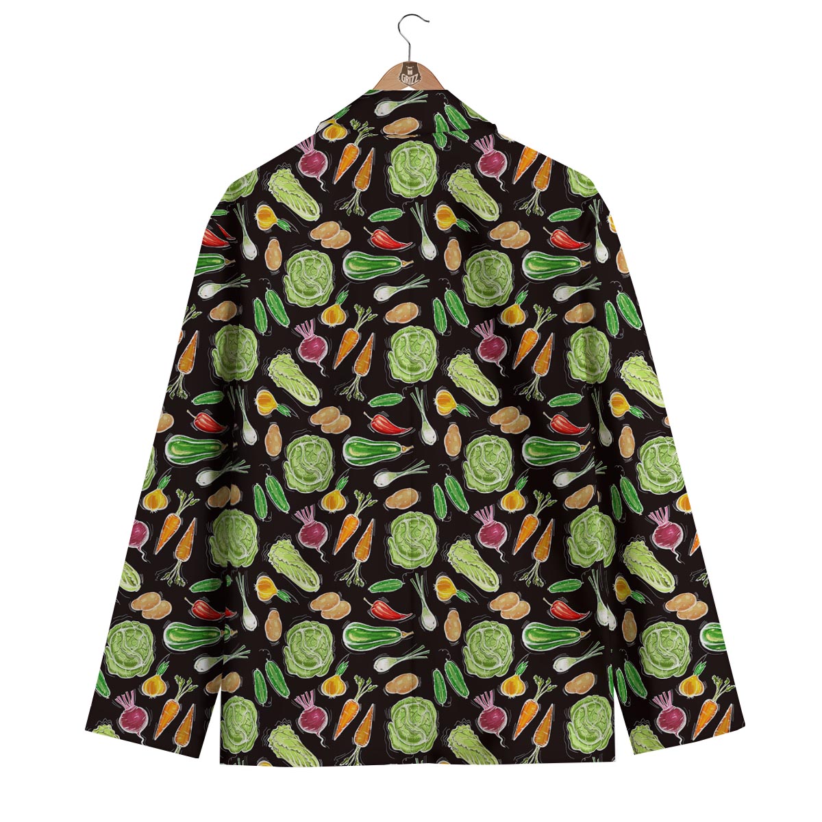 Print Pattern Vegan Men's Blazer-grizzshop