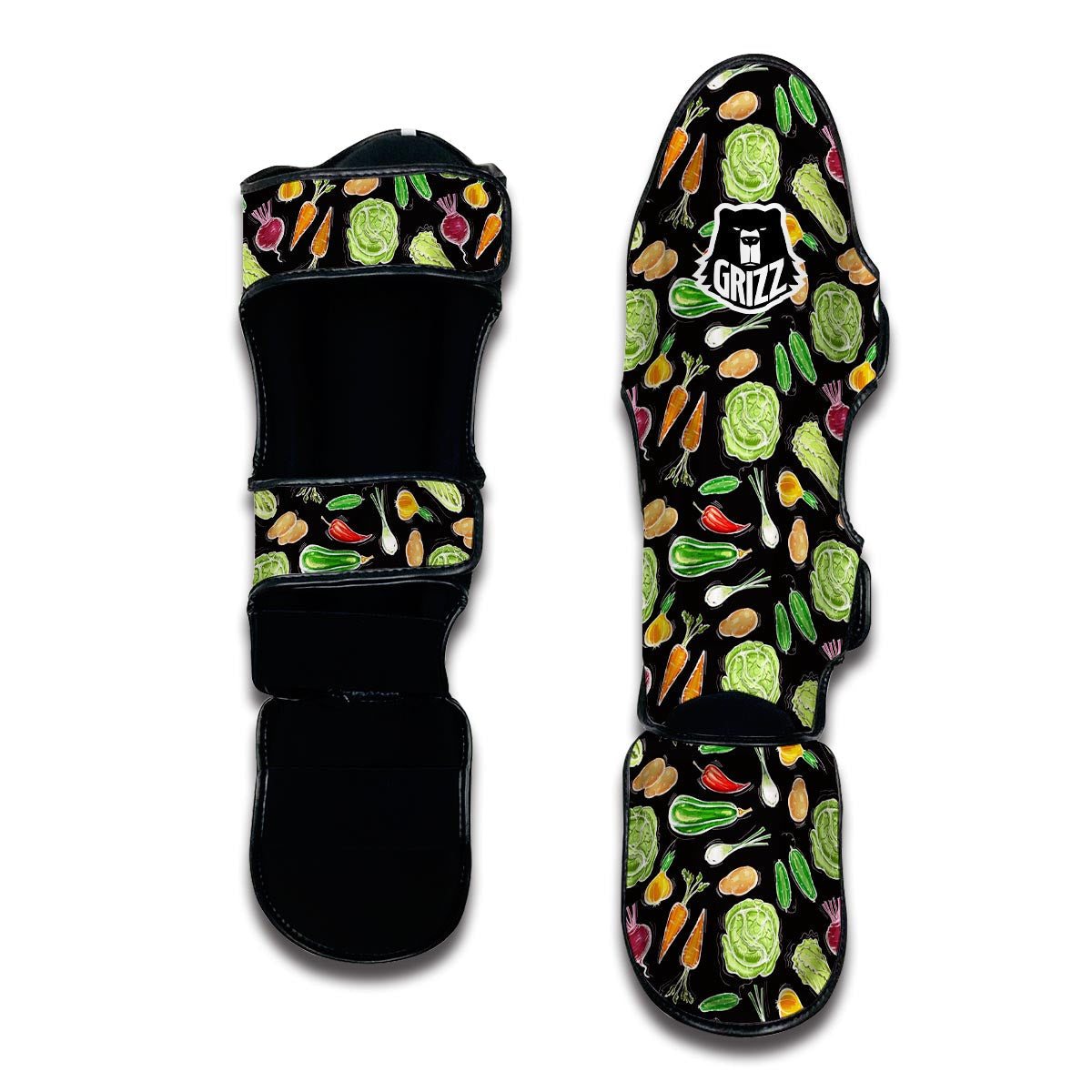 Print Pattern Vegan Muay Thai Shin Guards-grizzshop