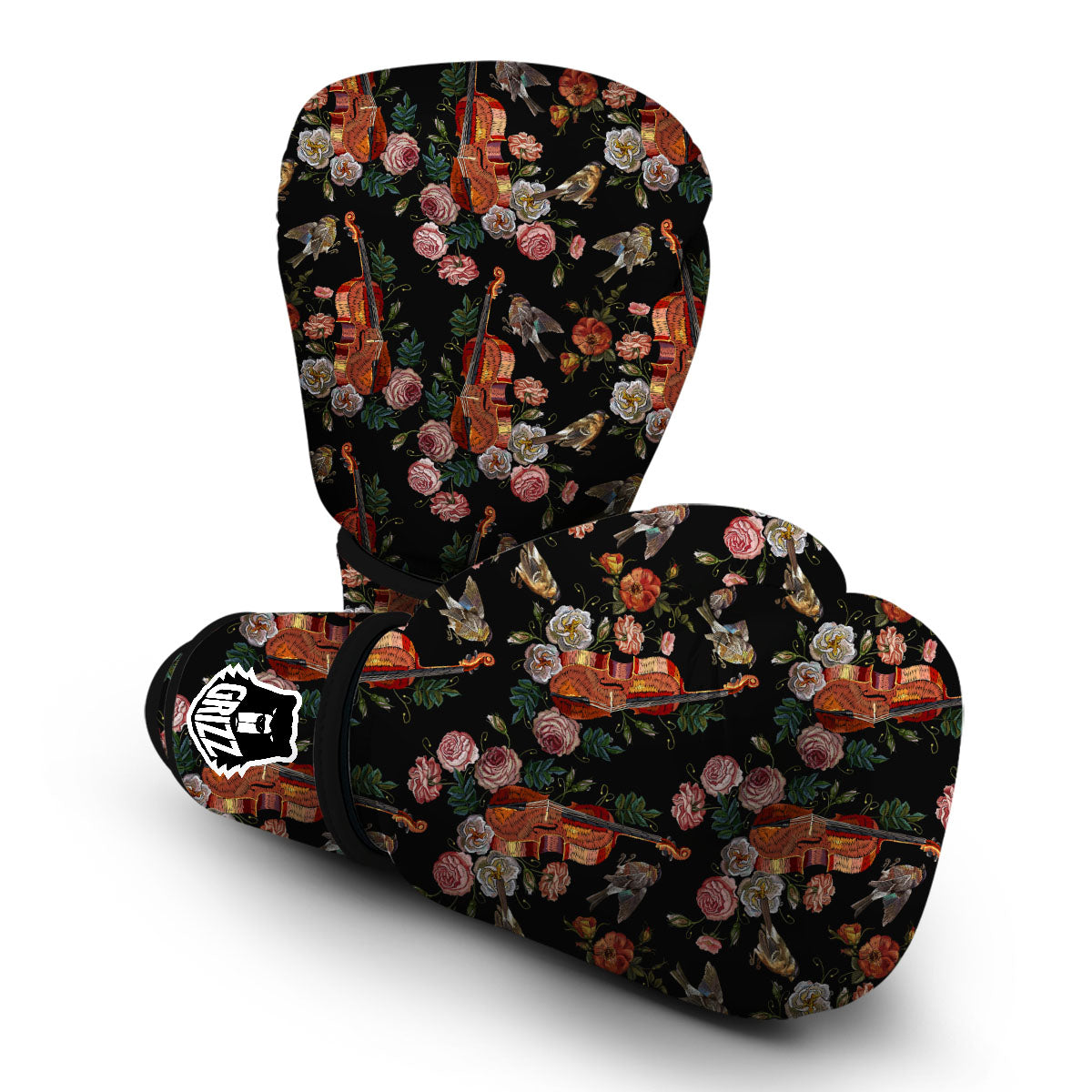 Print Pattern Violin Boxing Gloves-grizzshop