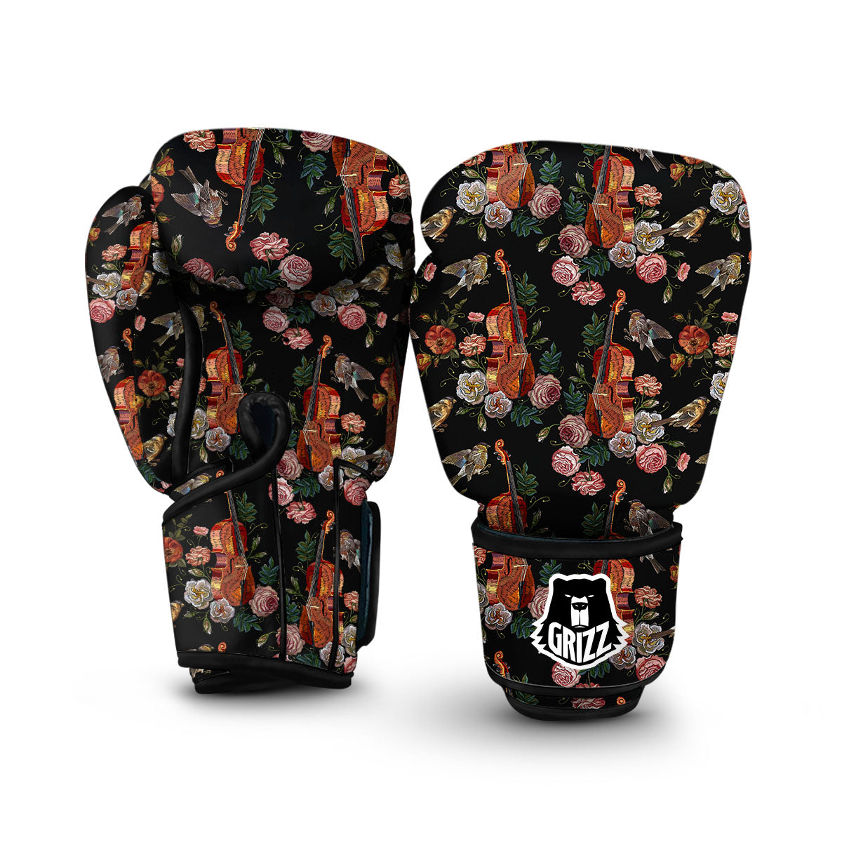 Print Pattern Violin Boxing Gloves-grizzshop