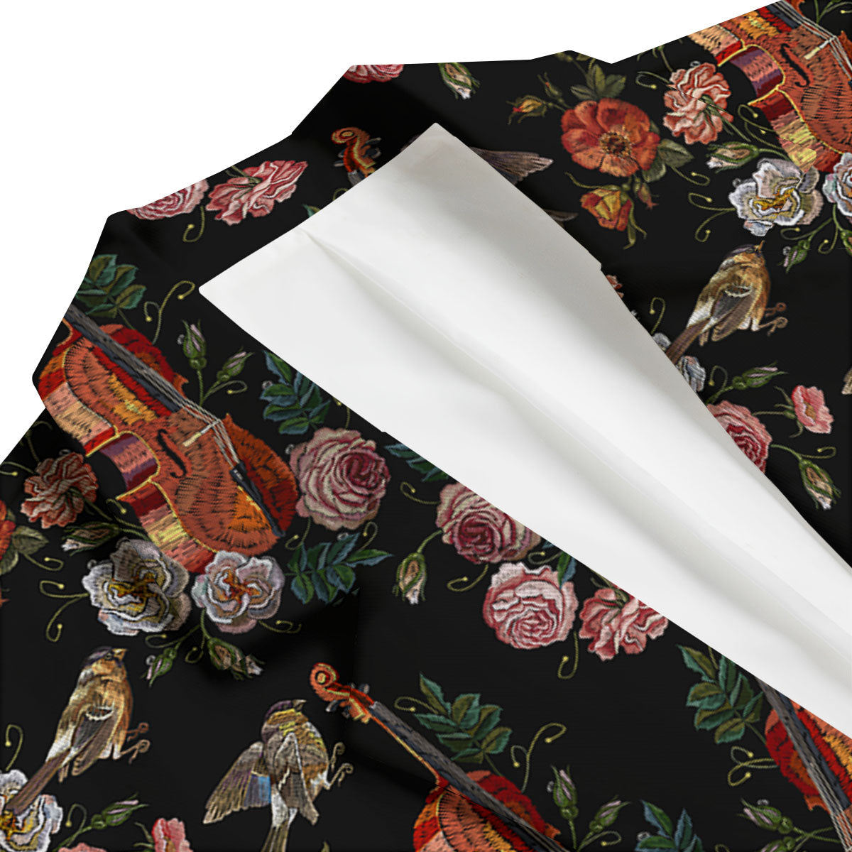 Print Pattern Violin Men's Blazer-grizzshop