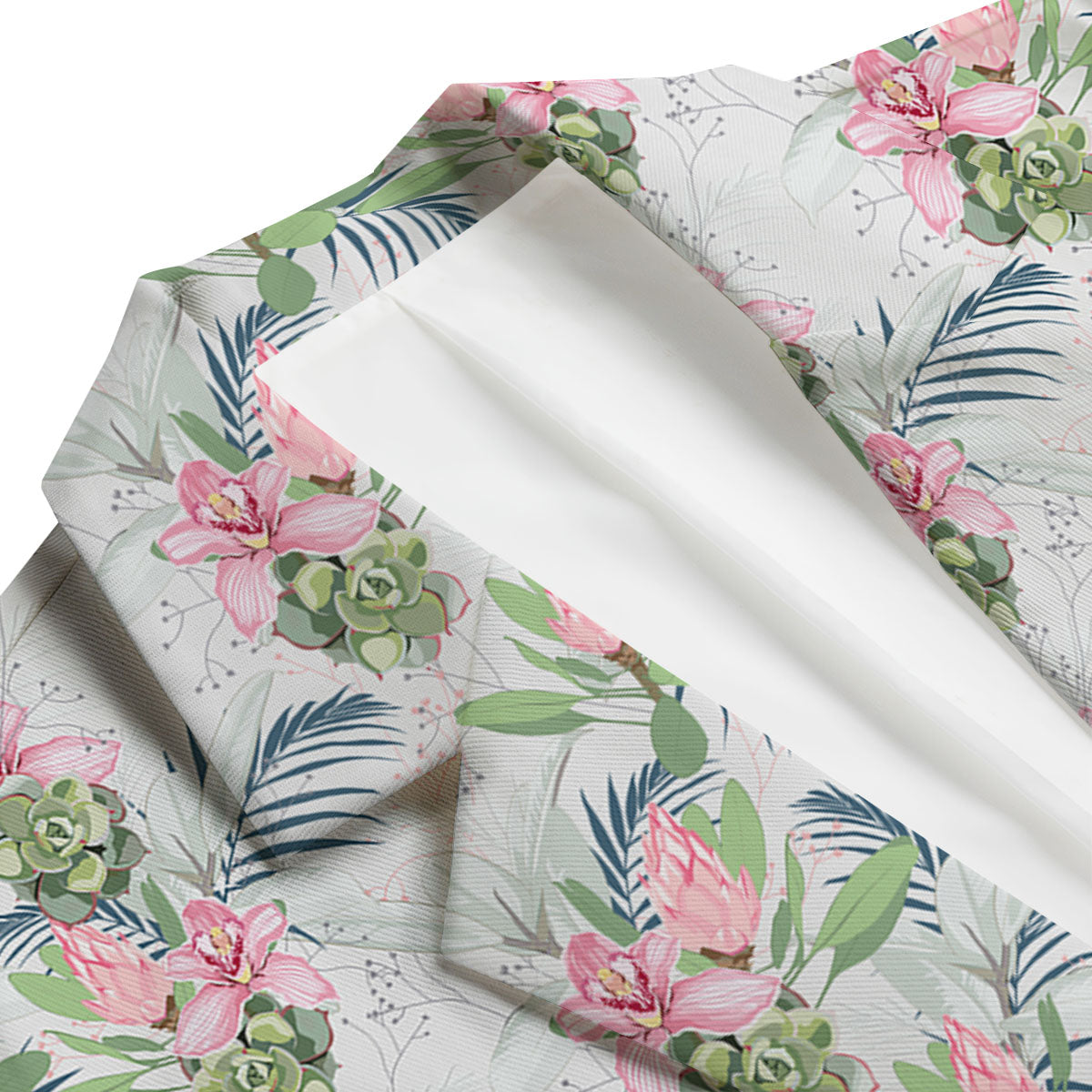 Protea Pink Print Pattern Men's Blazer-grizzshop