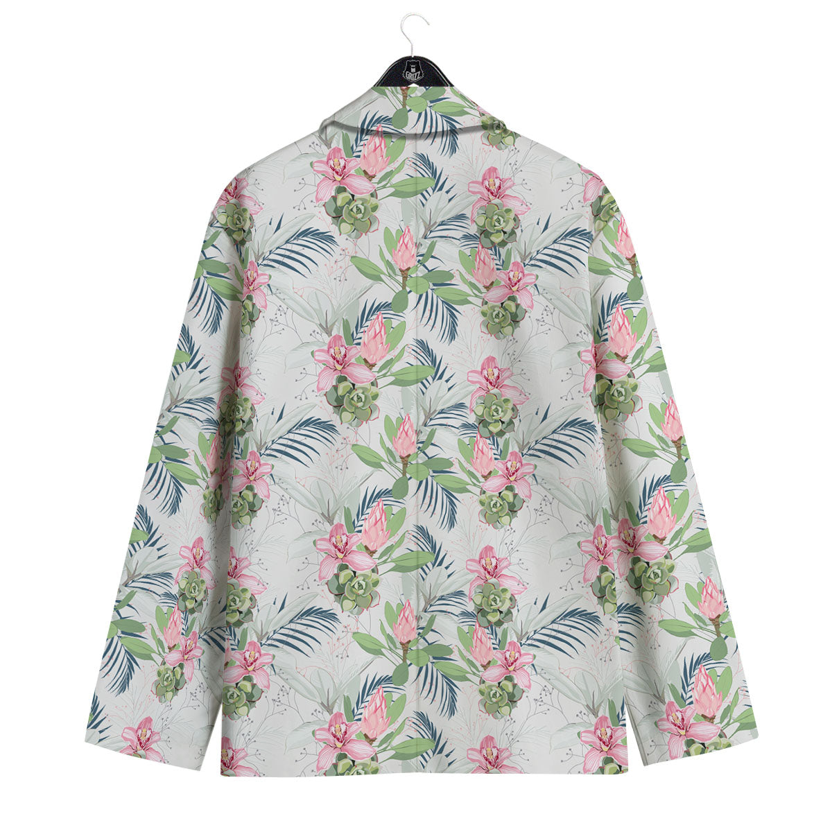 Protea Pink Print Pattern Men's Sport Coat-grizzshop