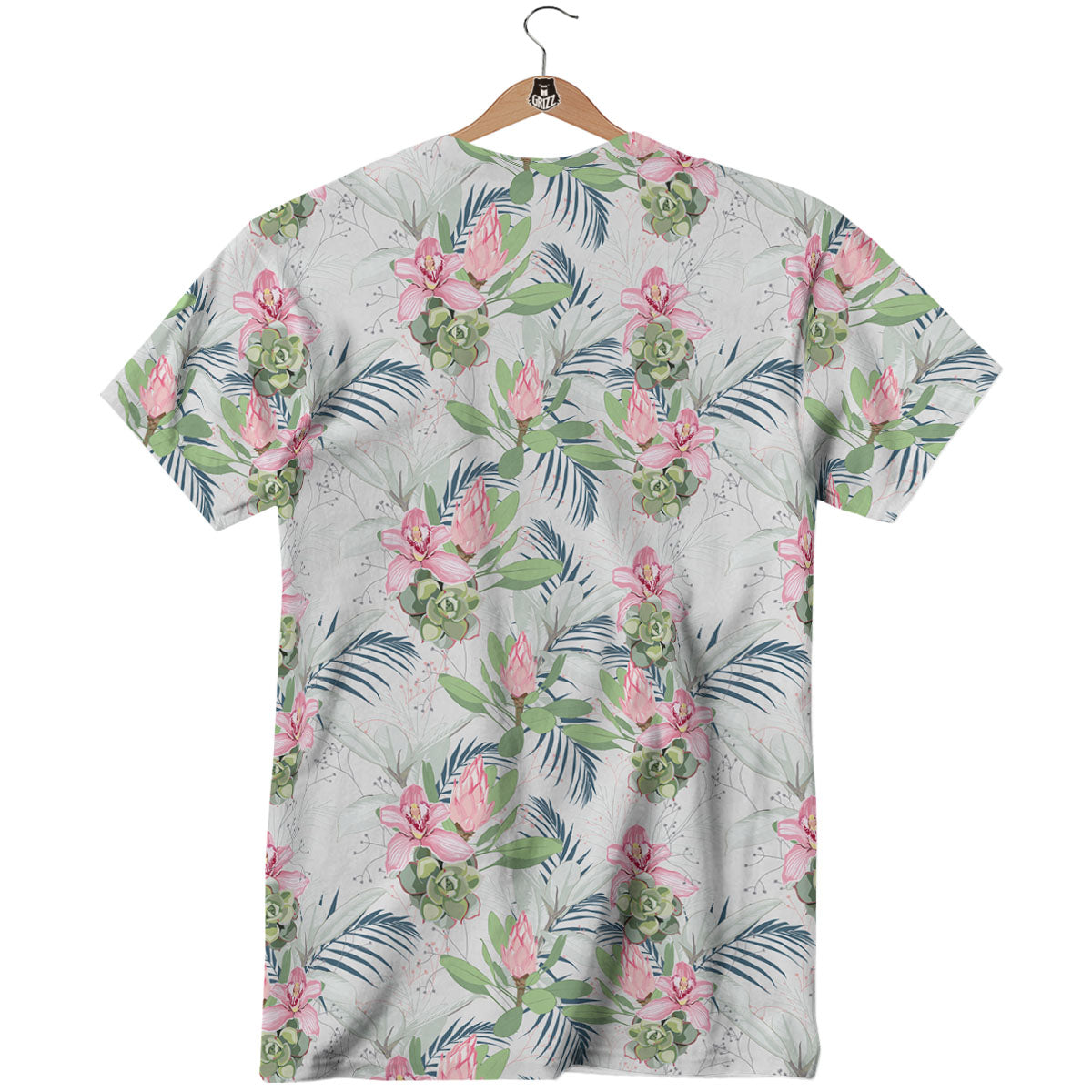Protea Pink Print Pattern T-Shirt-grizzshop