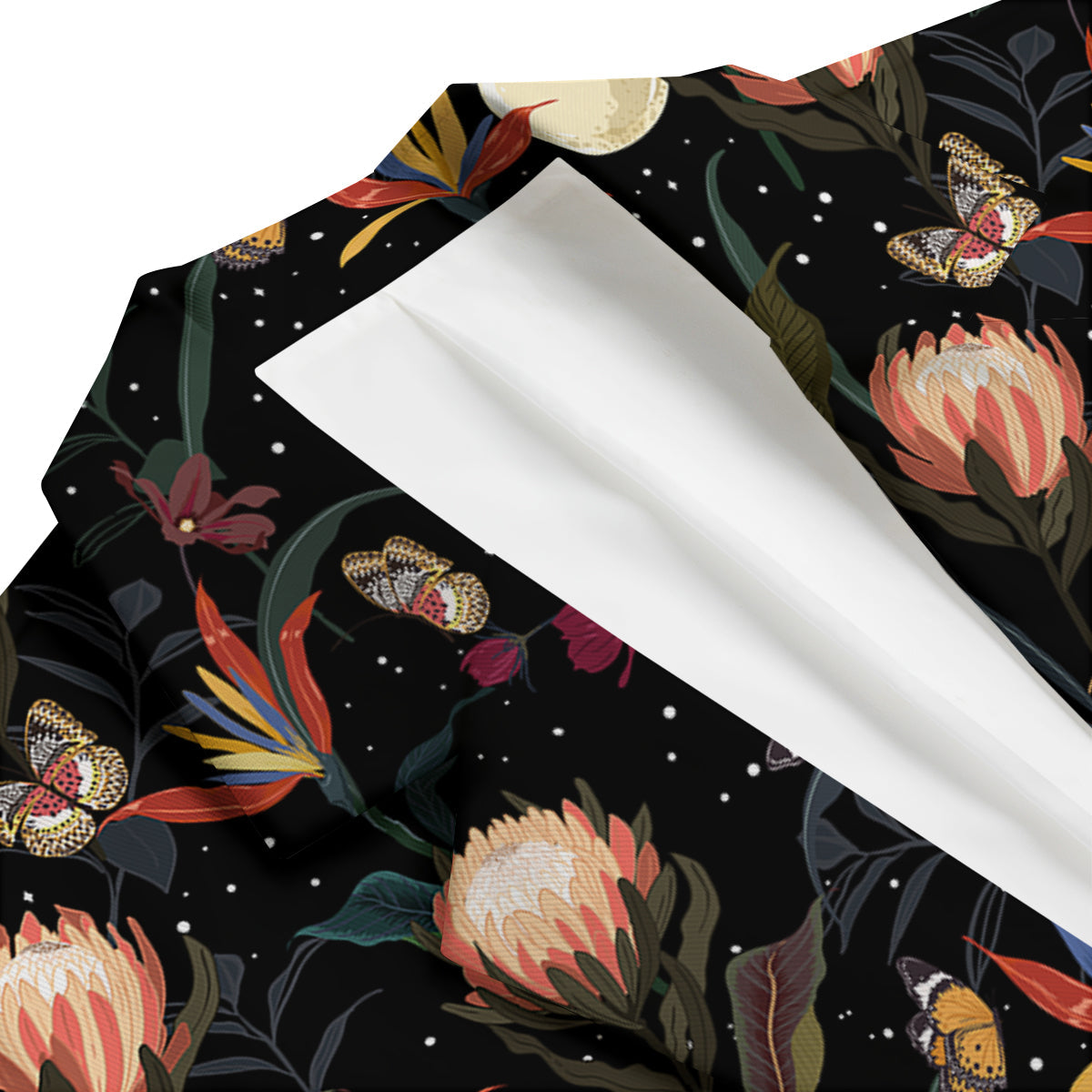 Protea Watercolor Print Pattern Men's Blazer-grizzshop