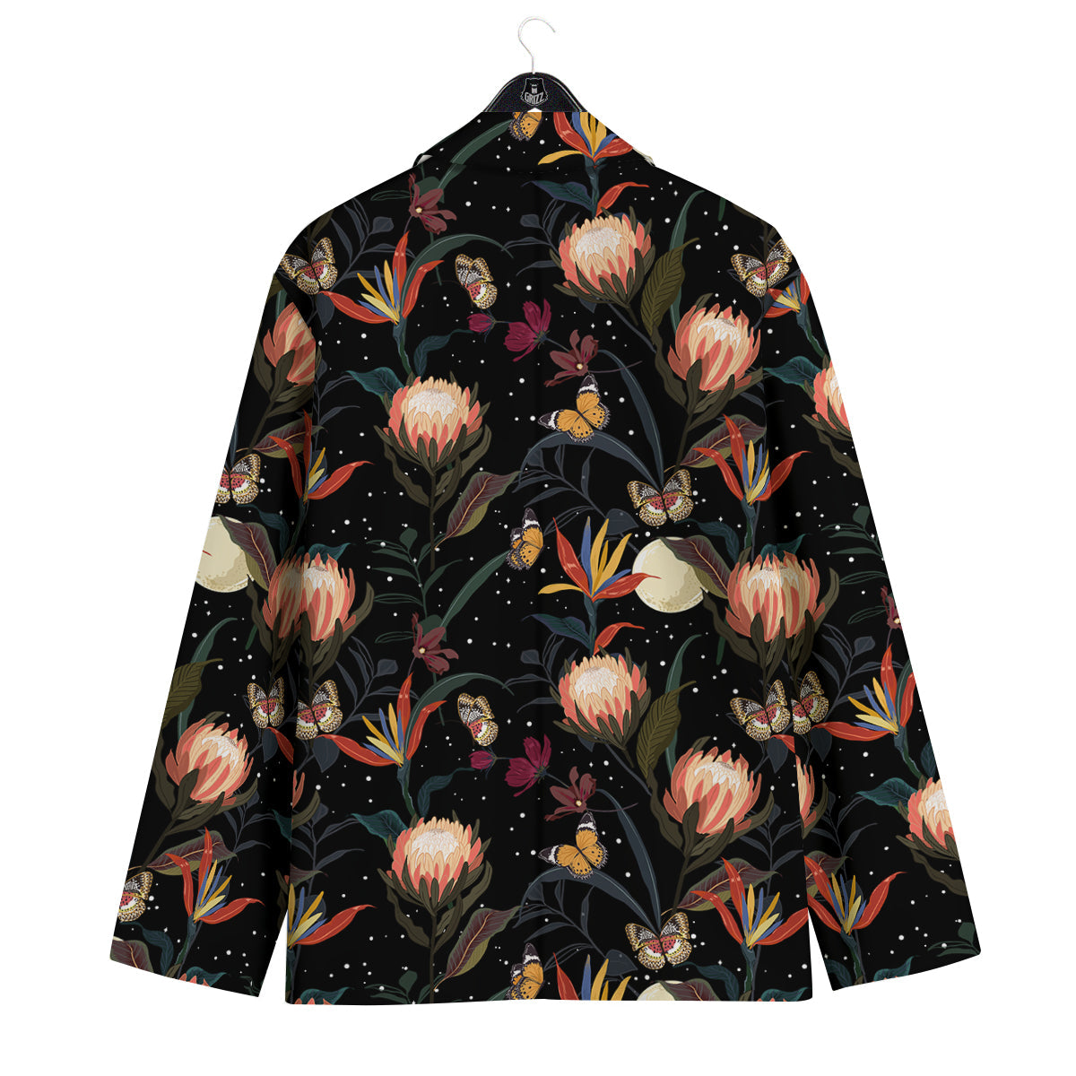 Protea Watercolor Print Pattern Men's Sport Coat-grizzshop