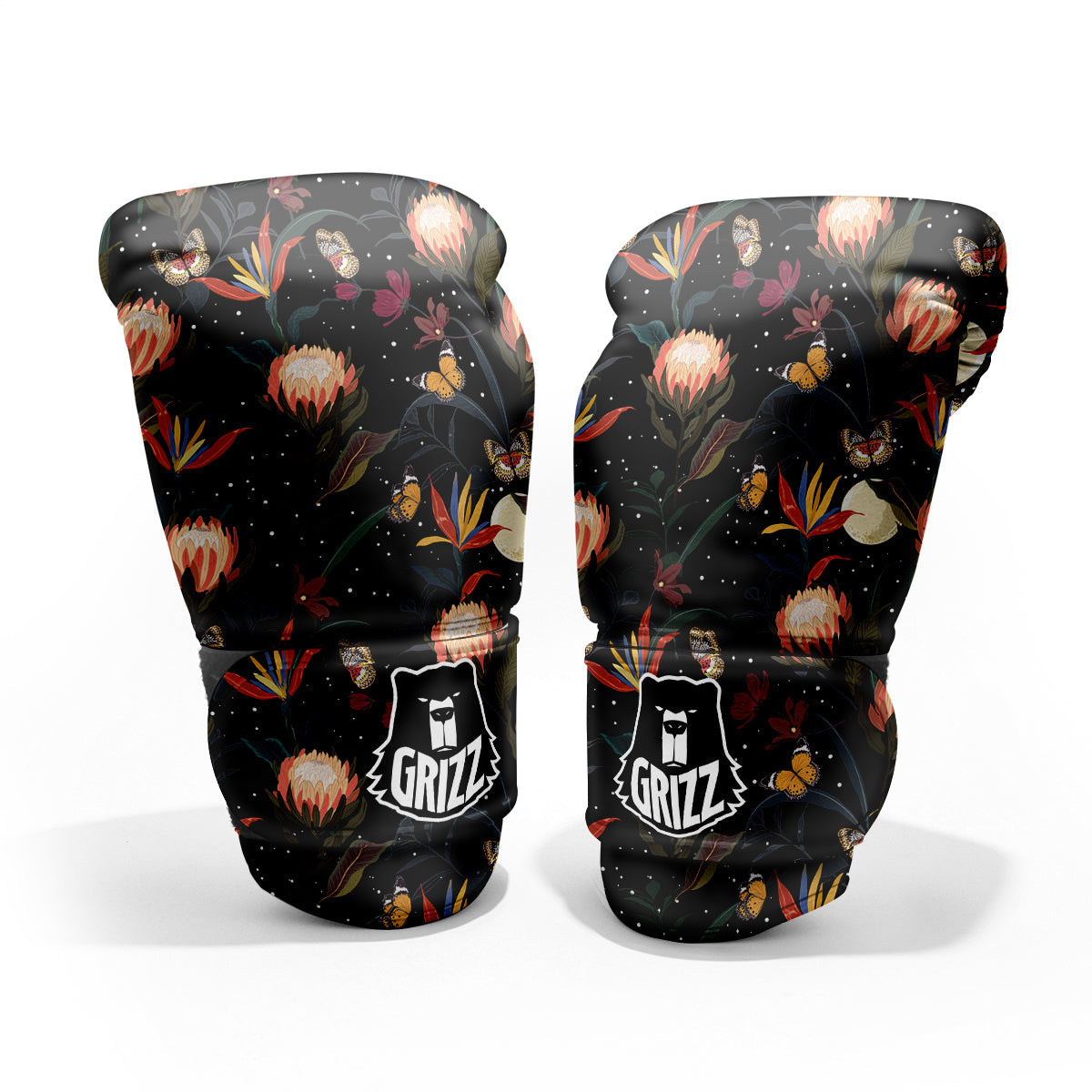 Protea Watercolor Print Pattern Pro Boxing Glove
