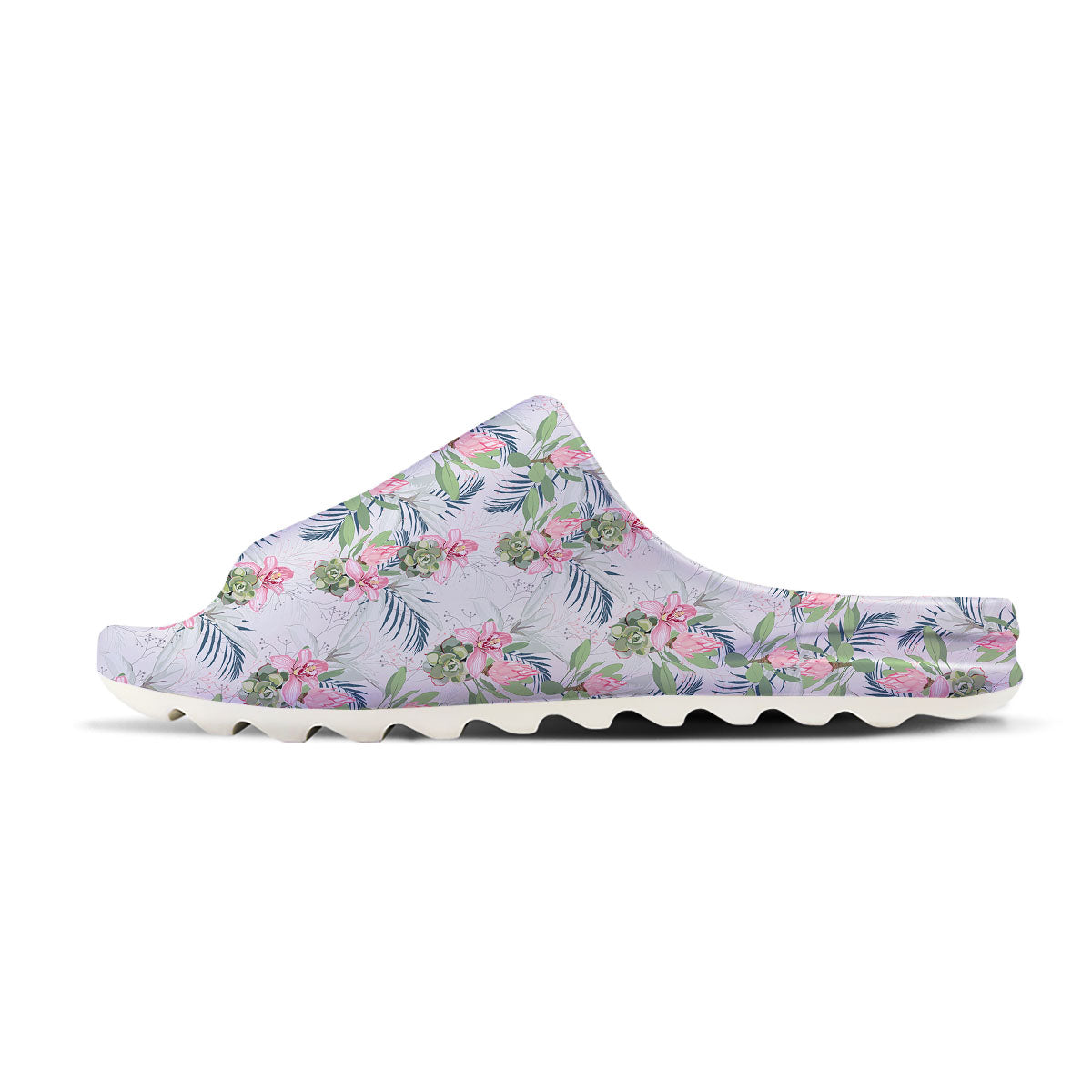 Protea Pink Print Pattern Sandals-grizzshop