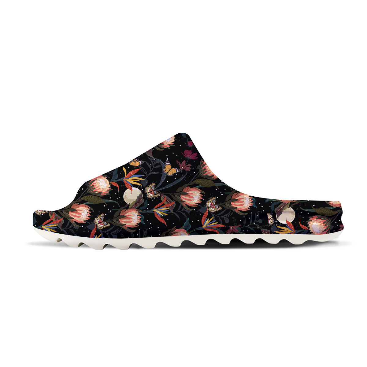 Protea Watercolor Print Pattern Sandals-grizzshop