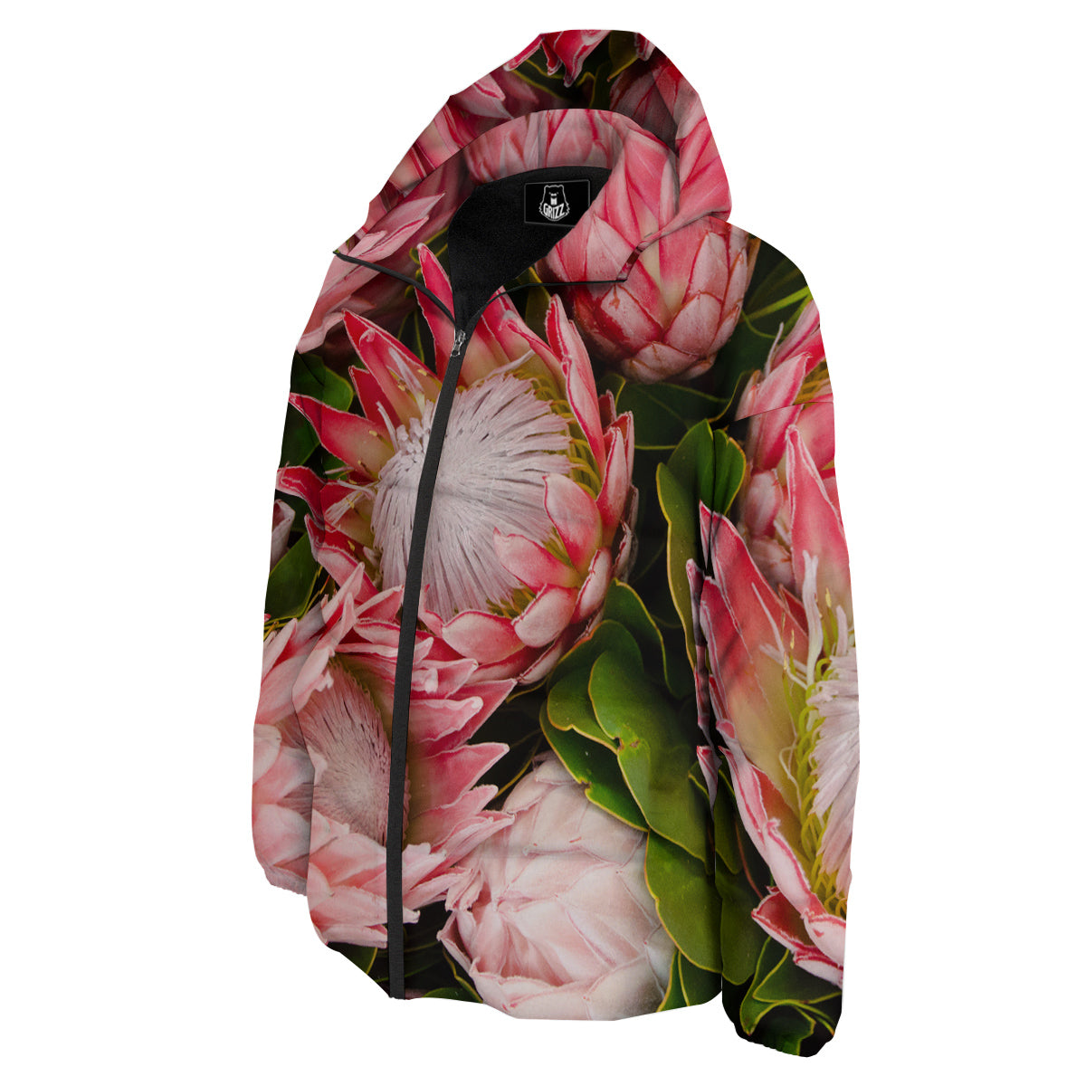 Proteas Bunches Print Down Jacket-grizzshop