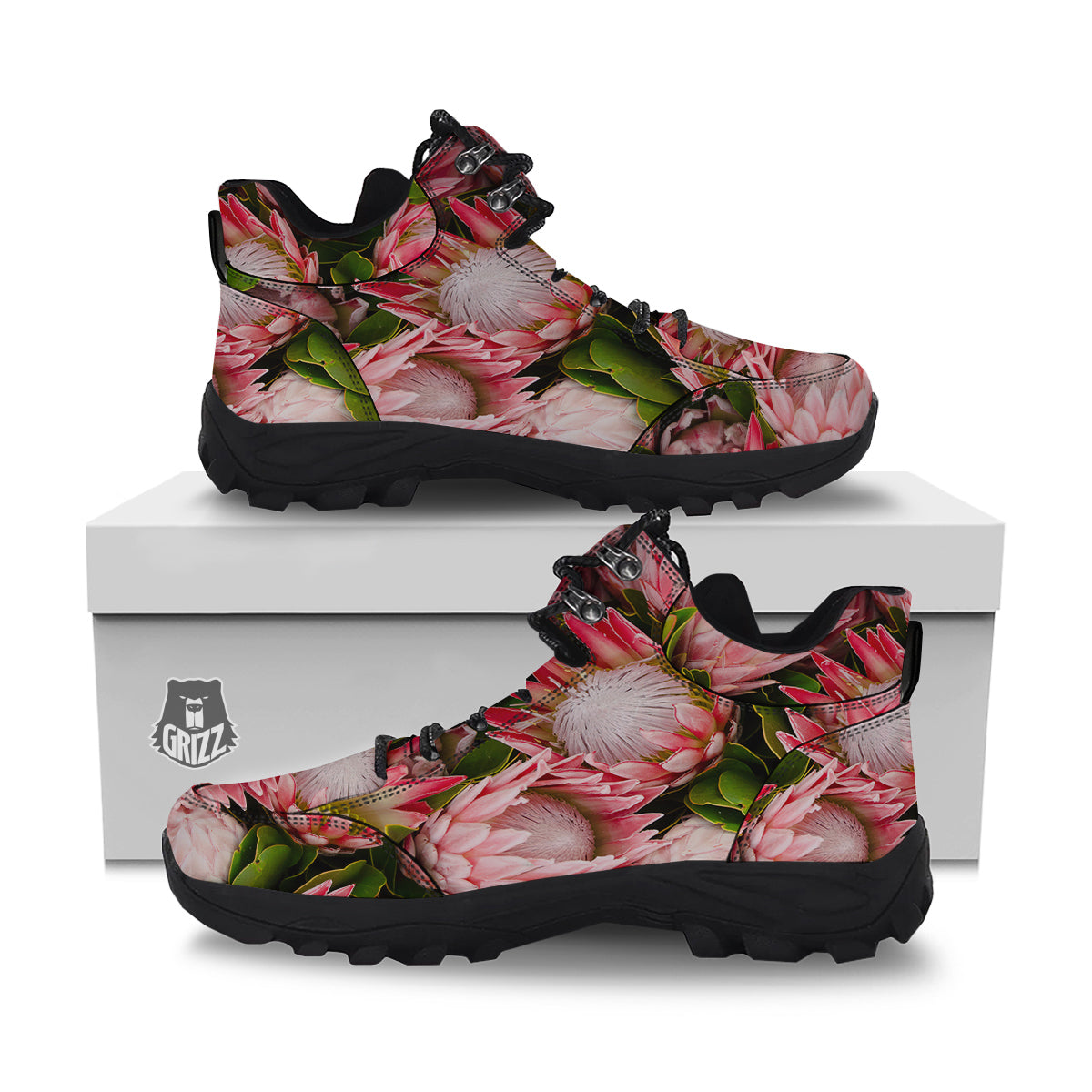Proteas Bunches Print Hiking Shoes-grizzshop