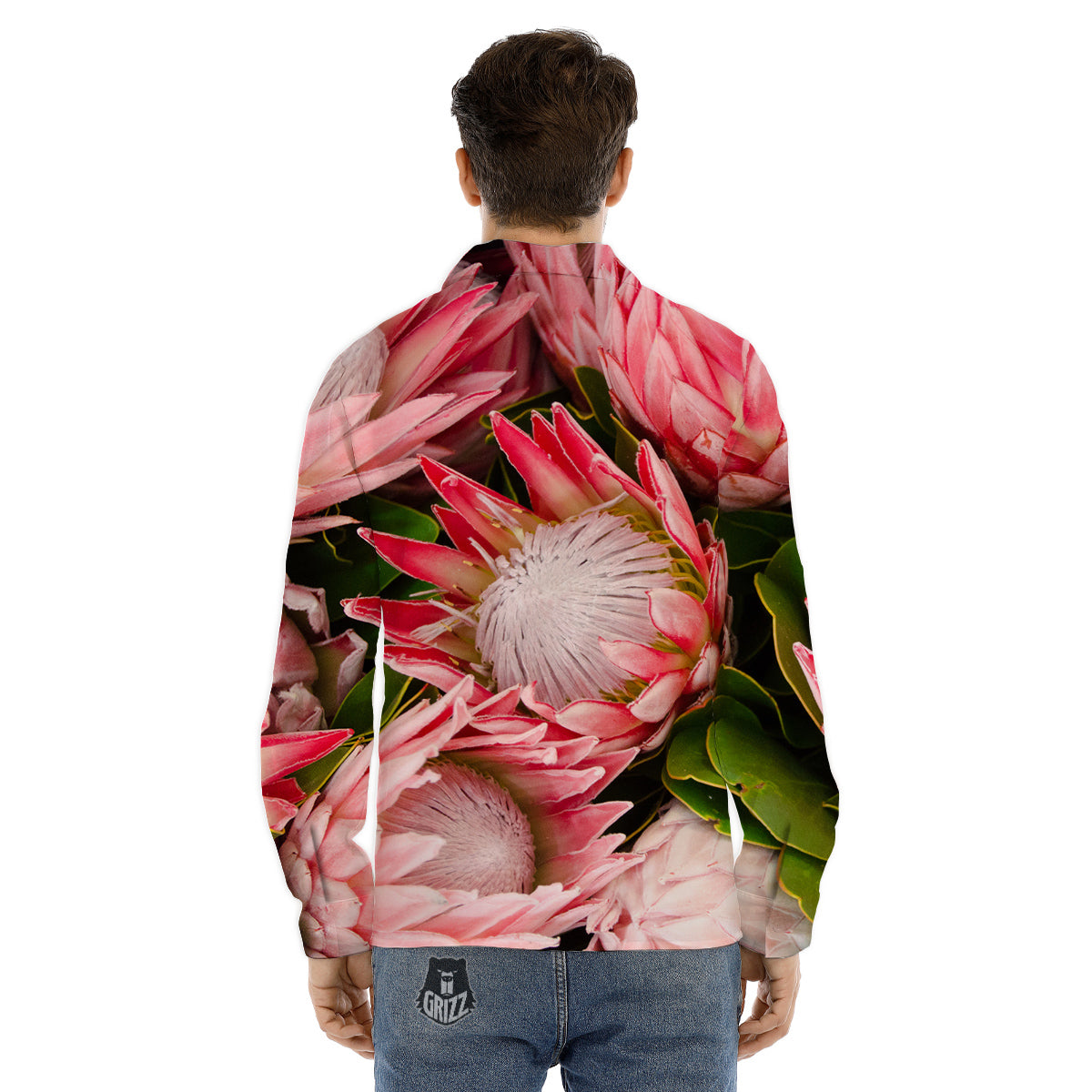 Proteas Bunches Print Men's Dress Shirts-grizzshop