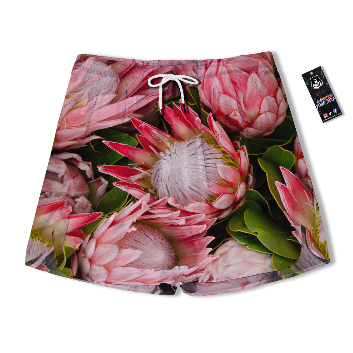Proteas Bunches Print Men's Running Shorts-grizzshop