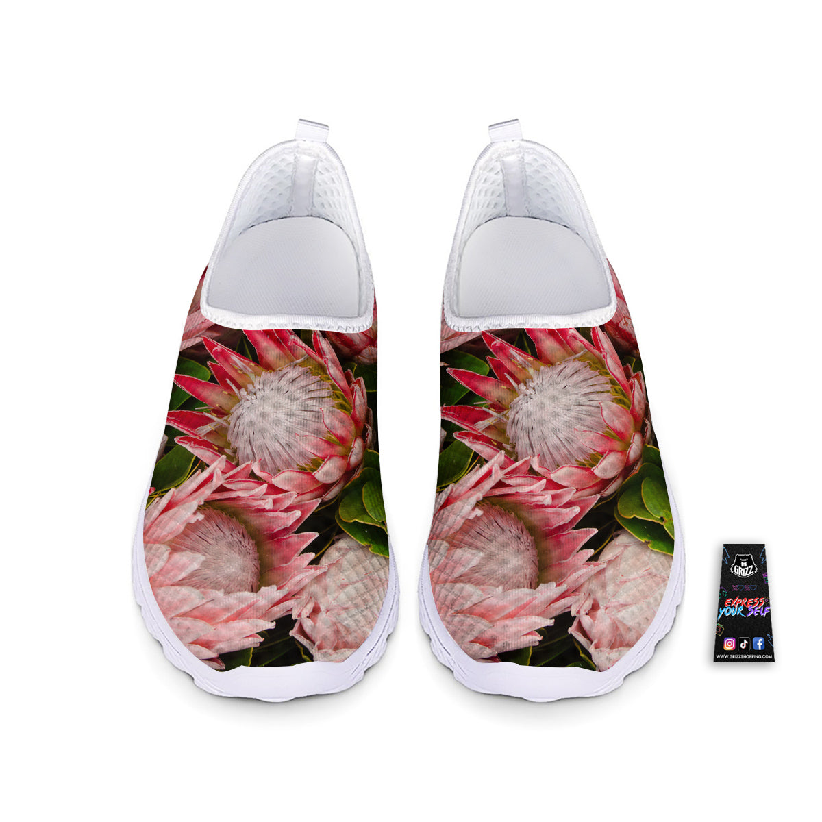 Proteas Bunches Print Nurse Shoes-grizzshop