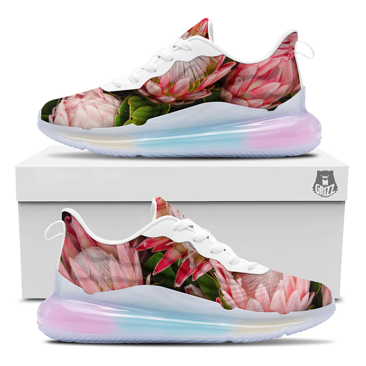 Proteas Bunches Print Running Sneakers-grizzshop