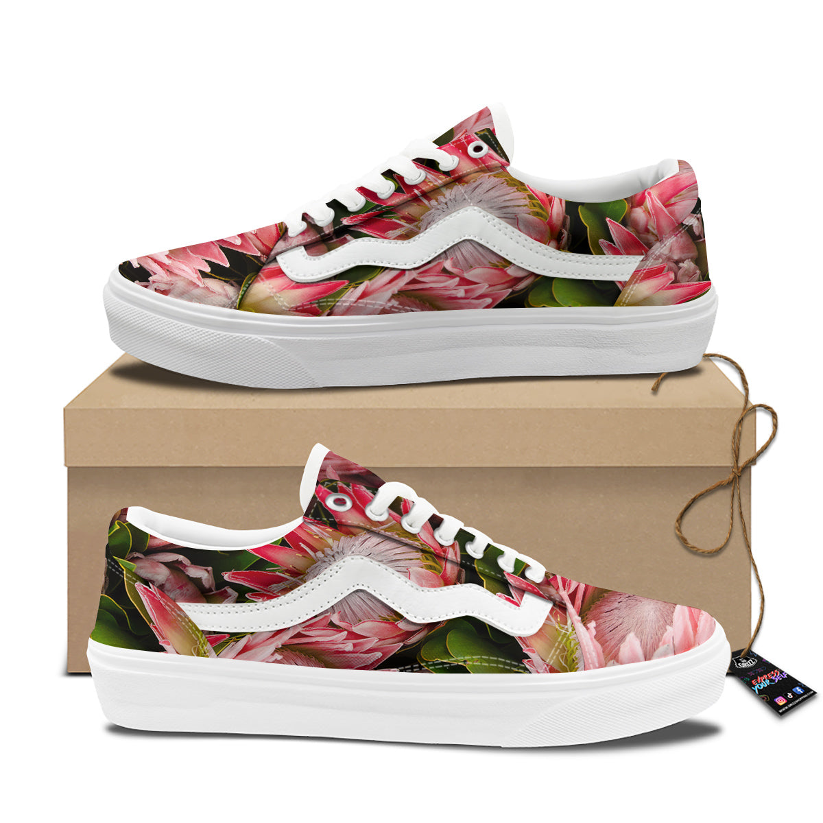 Proteas Bunches Print Skate Shoes-grizzshop