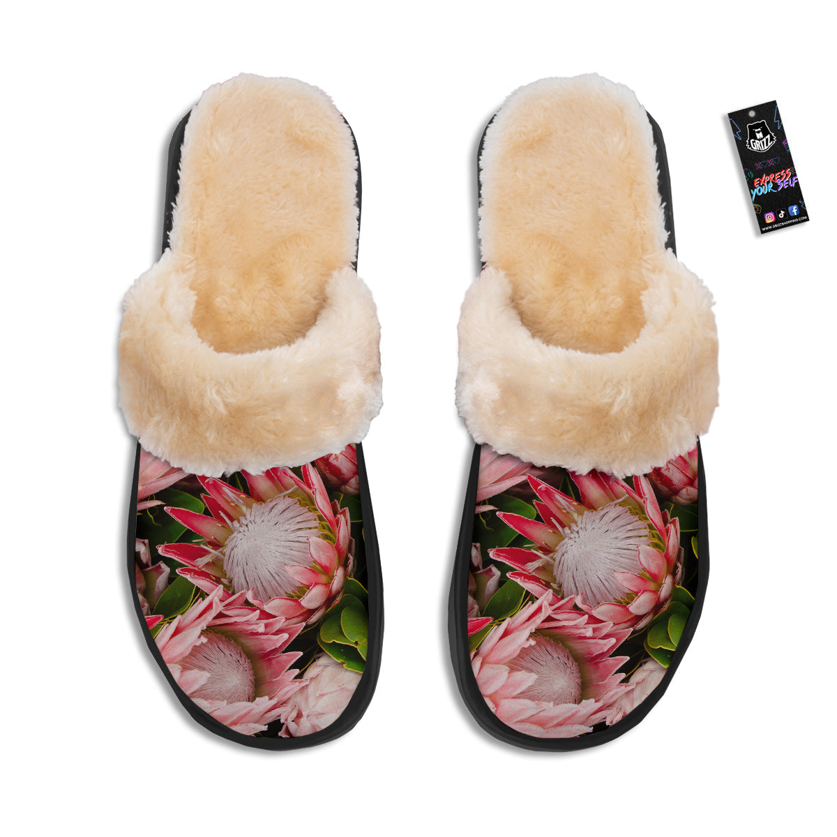Proteas Bunches Print Slippers-grizzshop