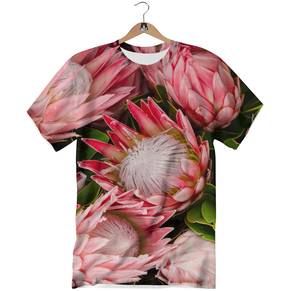 Proteas Bunches Print T-Shirt-grizzshop