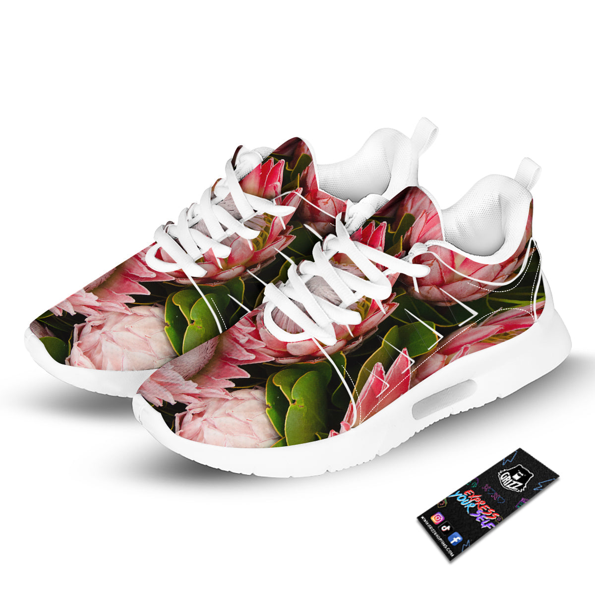 Proteas Bunches Print Tennis Shoes-grizzshop