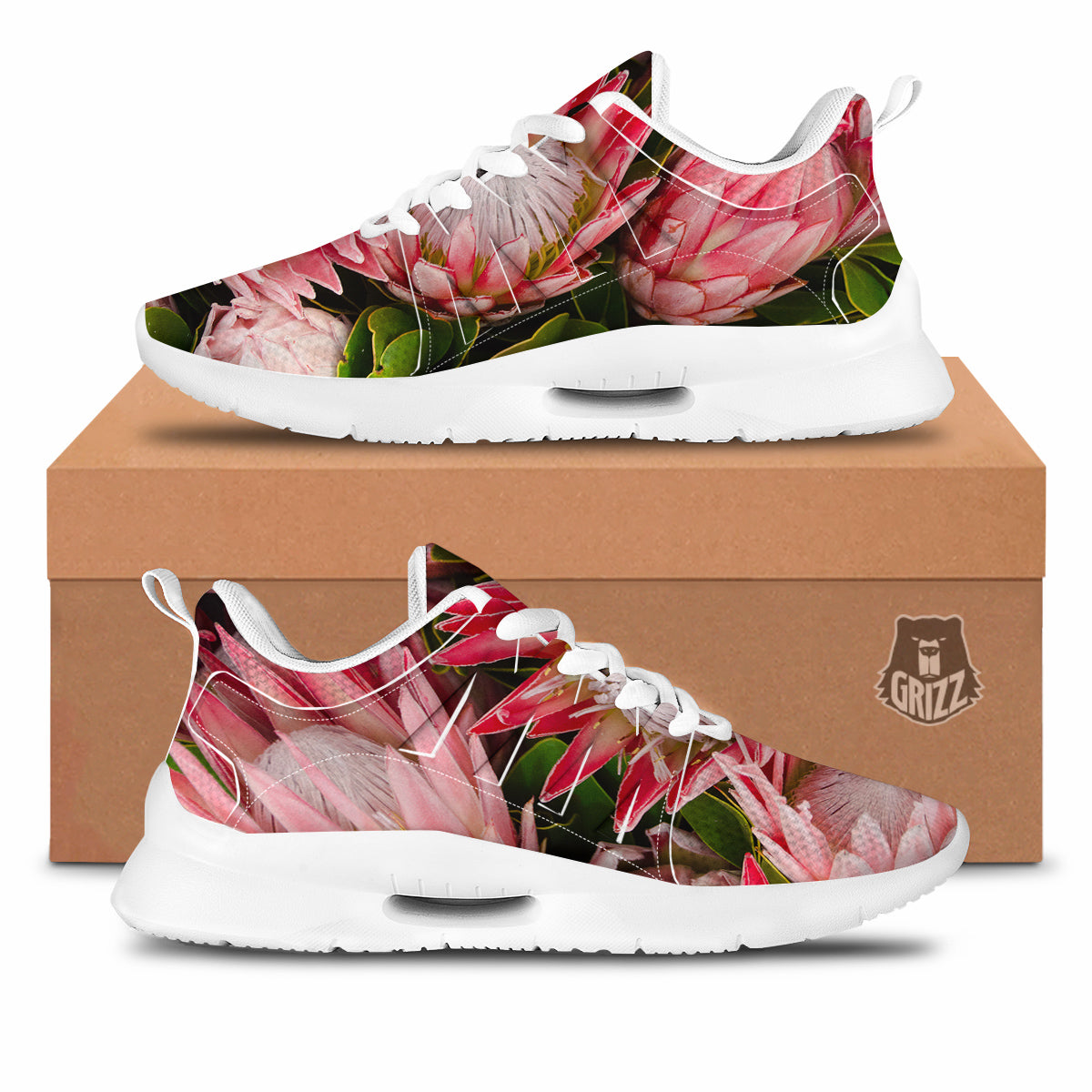 Proteas Bunches Print Tennis Shoes-grizzshop