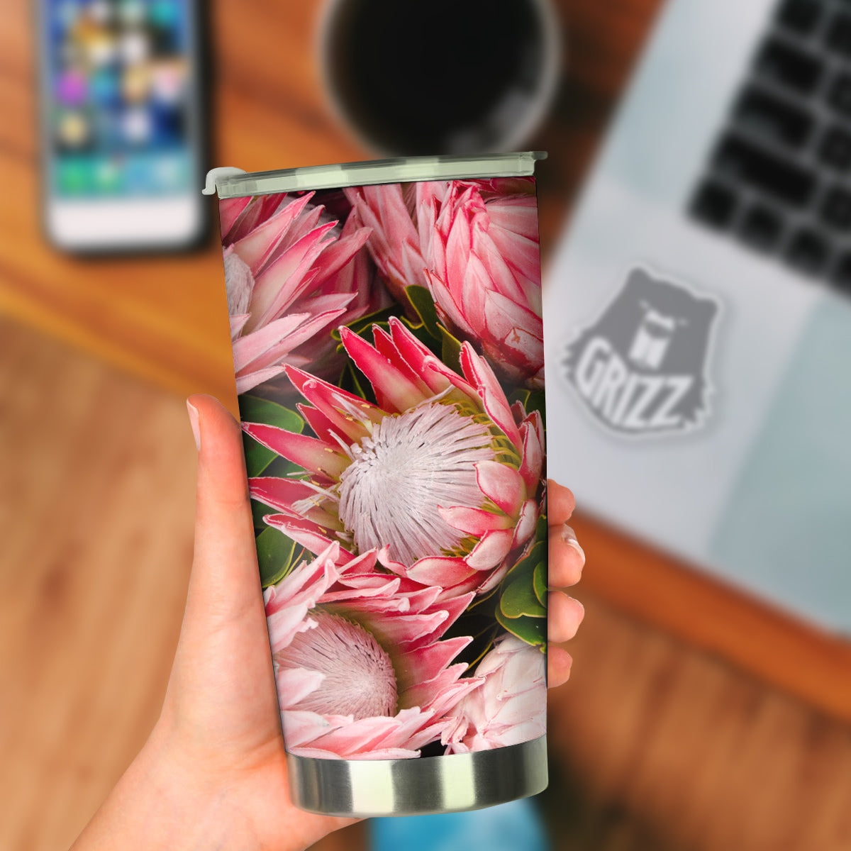 Proteas Bunches Print Tumbler-grizzshop