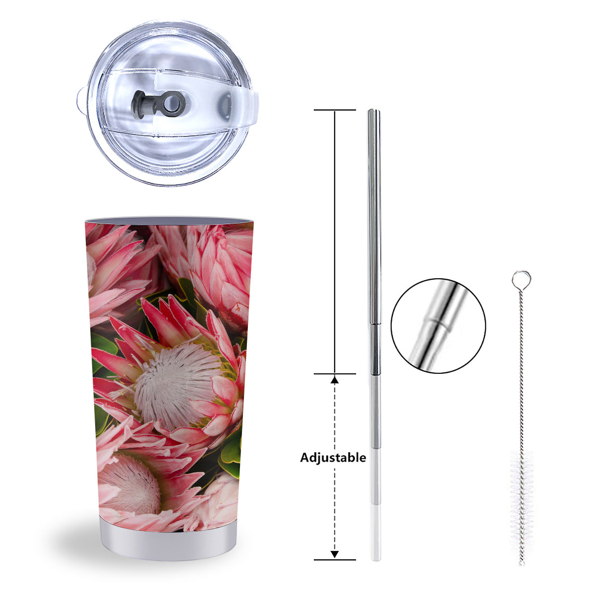 Proteas Bunches Print Tumbler-grizzshop